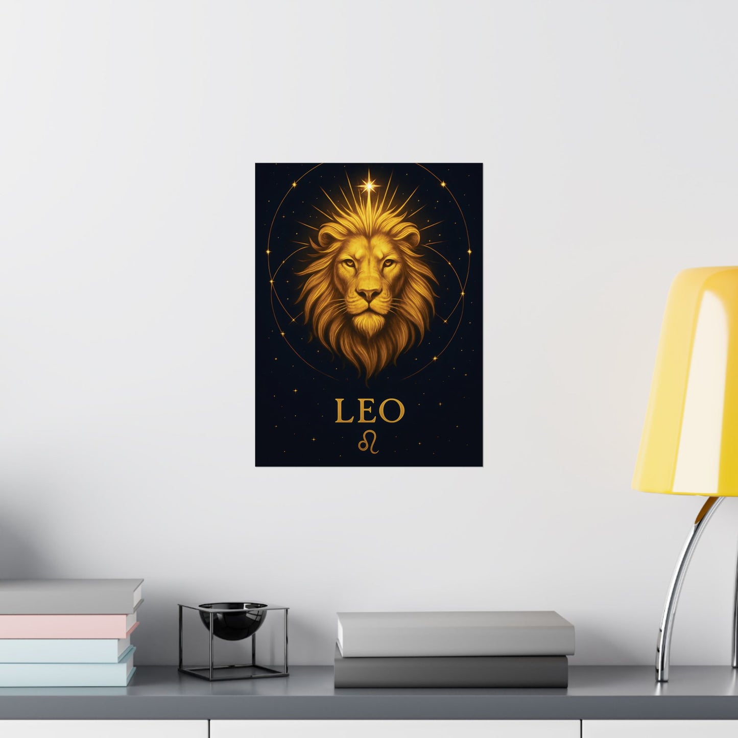 Leo Zodiac Constellation Matte Poster – Celestial Lion Astrology Wall Art Print (Multiple Sizes)