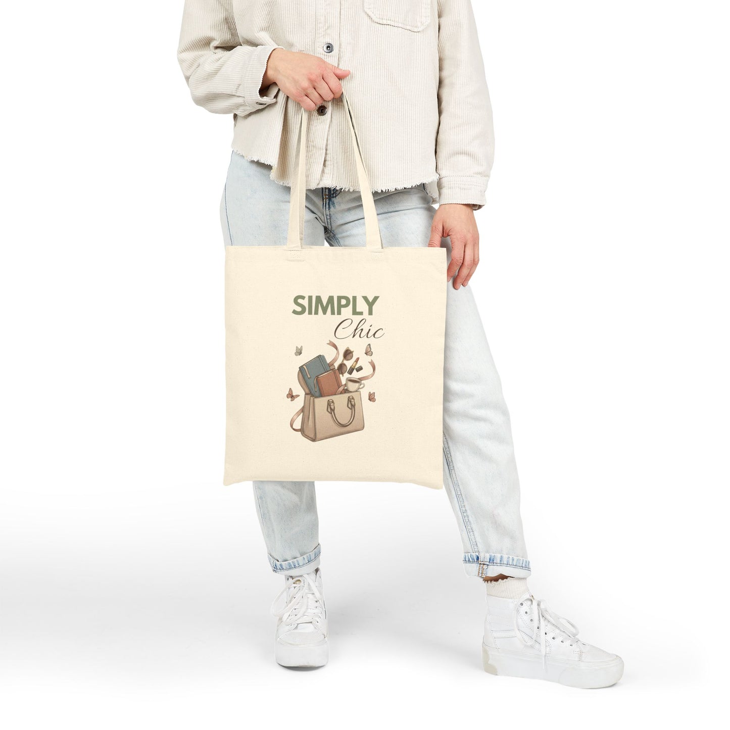 Tote Bag — "Simply Chic" Canvas Tote | Stylish Everyday Reusable Bag