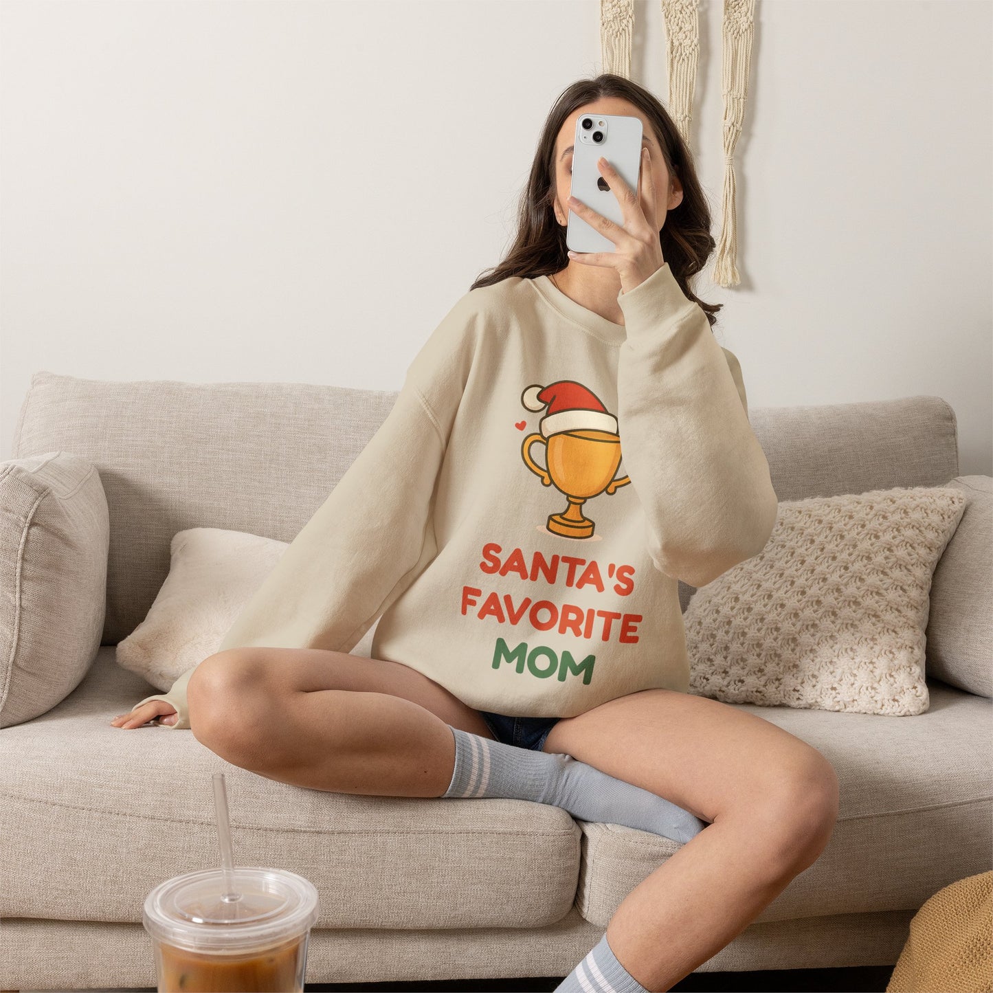 Santa's Favorite 'Mom' Sweatshirt