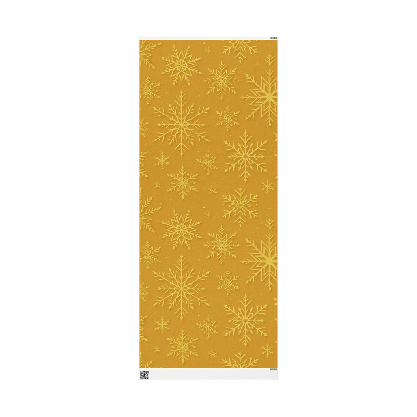Golden Snowflake Wrapping Paper – Luxurious Holiday Gift Wrap