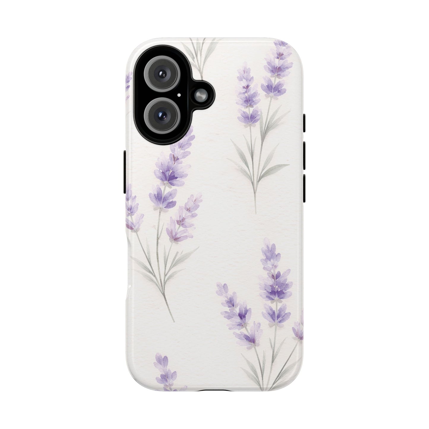 Lavender Floral Phone Case — Protective Tough Case with Purple Botanical Print