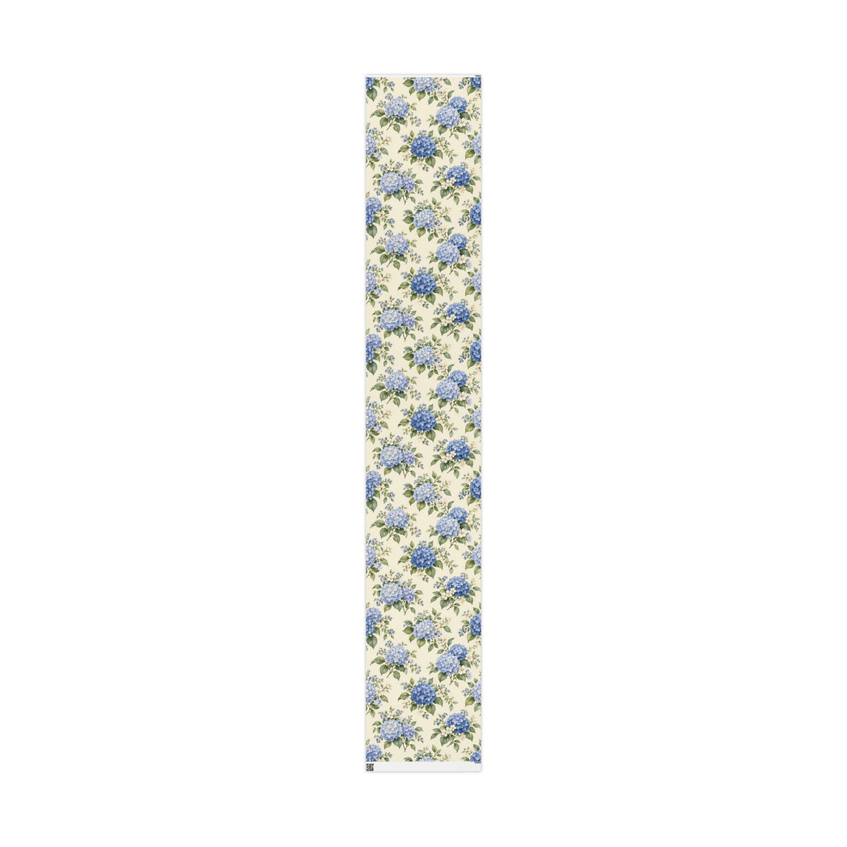 Floral Hydrangea Wrapping Paper Roll — Blue Vintage Flower Gift Wrap
