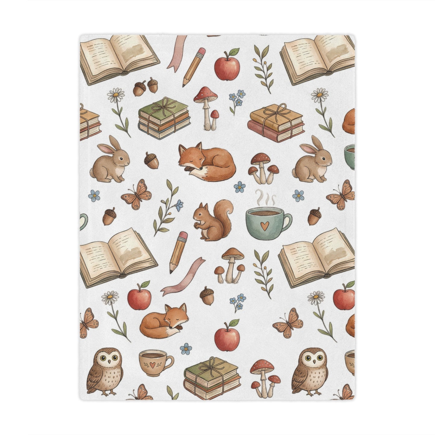 Cozy Woodland Storybook Minky Blanket
