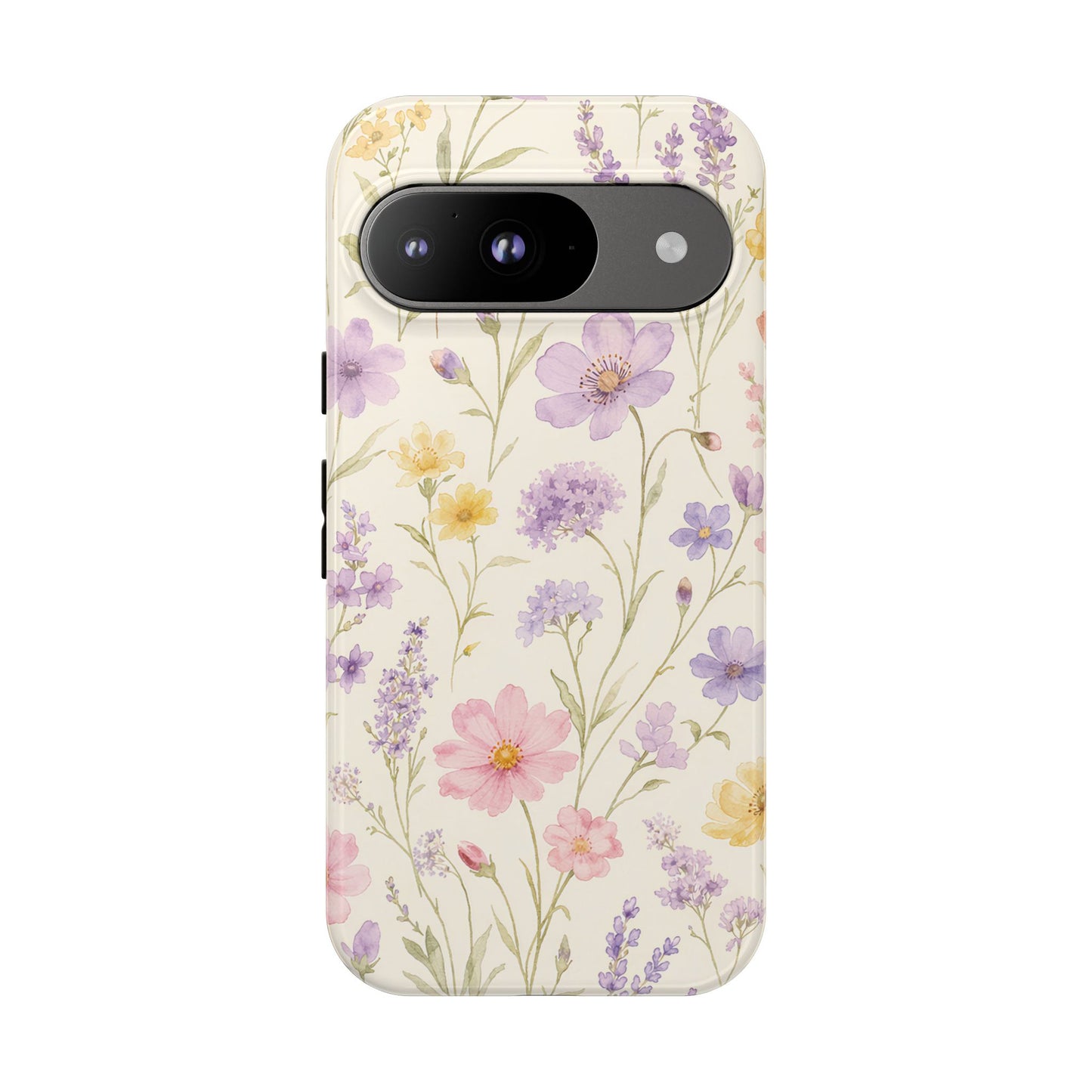 Floral Field Tough Case — Pastel Wildflower Protective Phone Cover