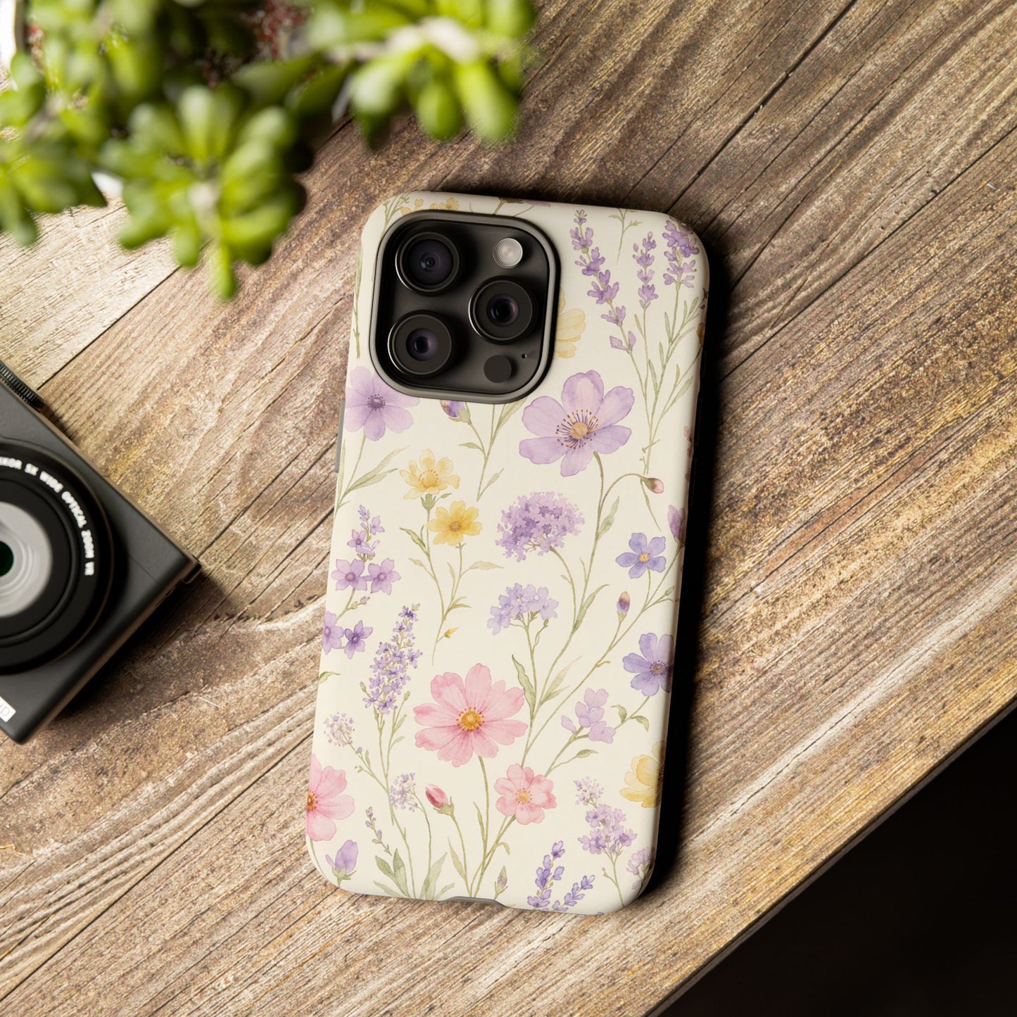 Floral Field Tough Case — Pastel Wildflower Protective Phone Cover