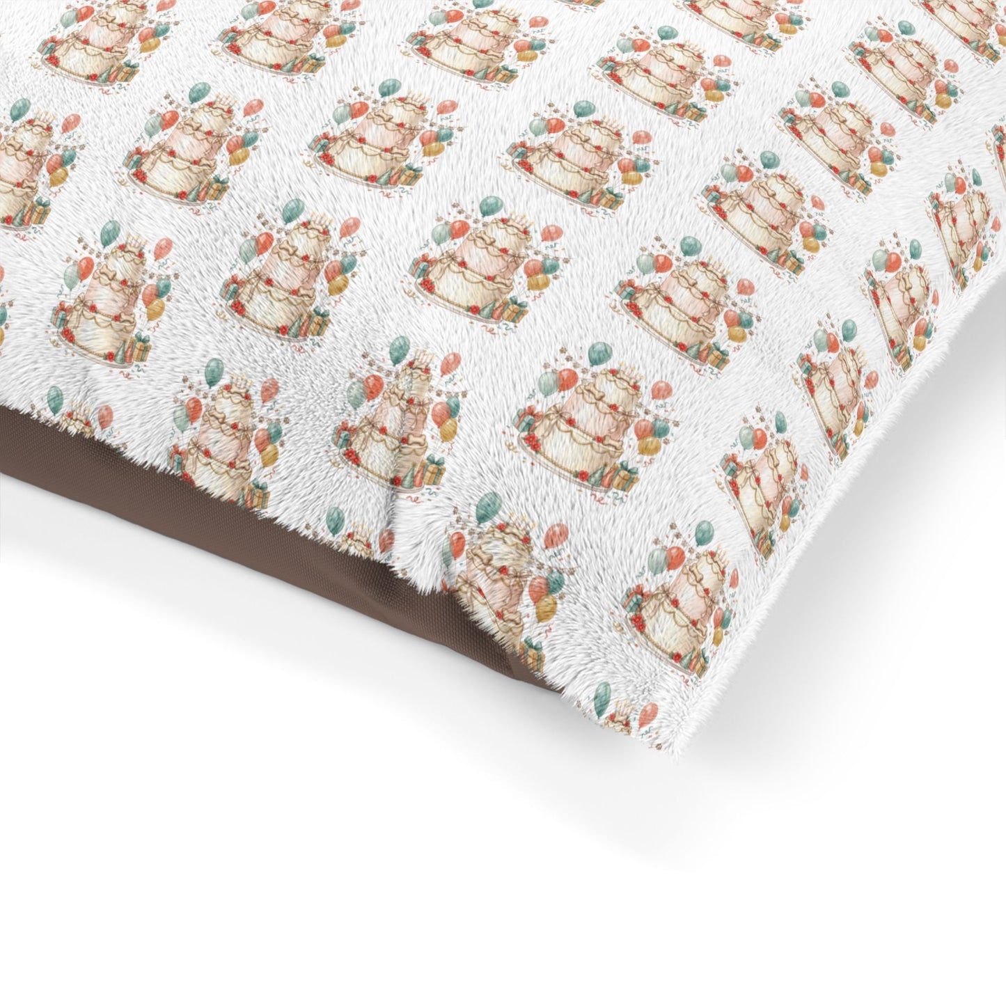 Birthday Cake Pet Bed - Festive Balloon Dog Bed Cushion