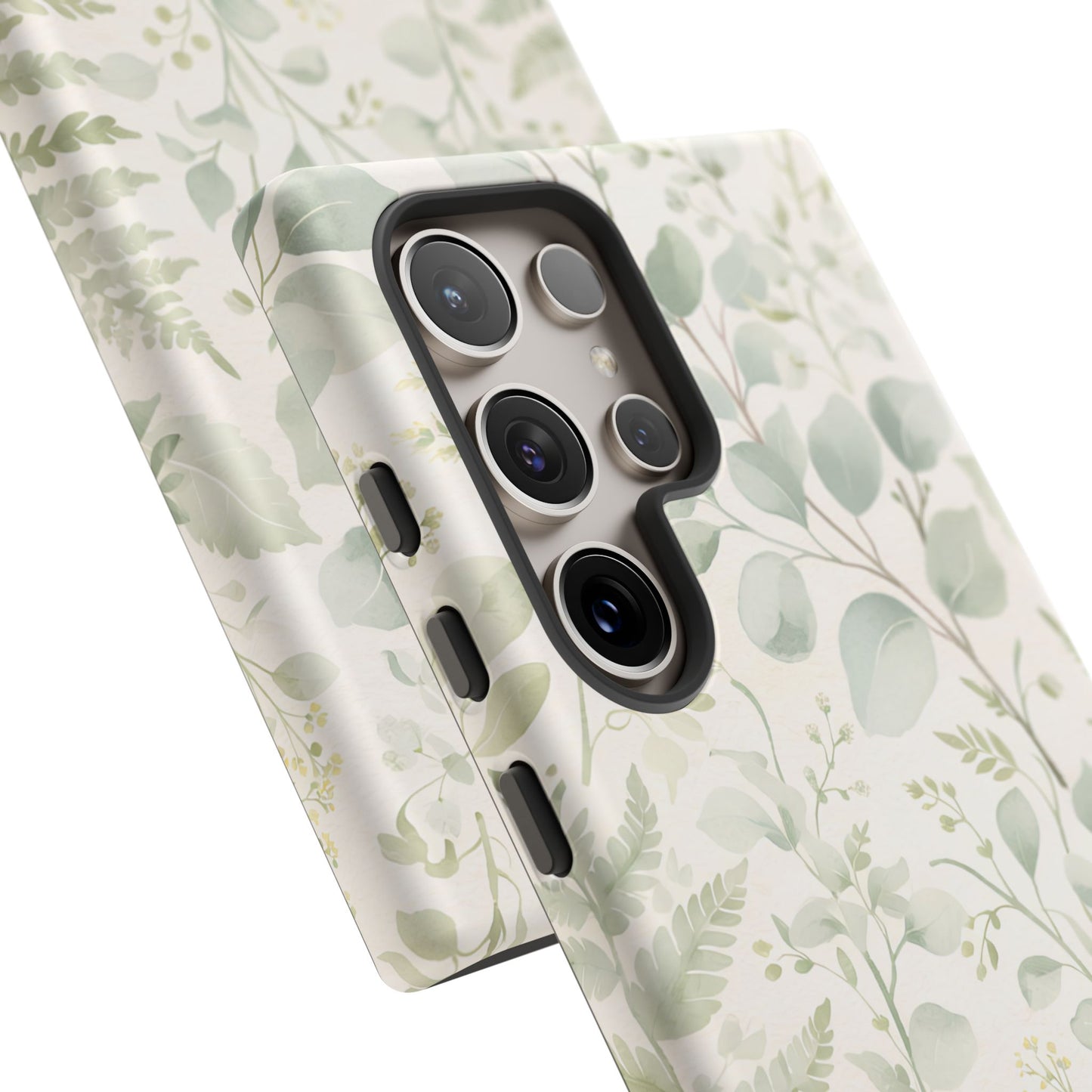 Floral Fern Tough Phone Case — Soft Green Botanical iPhone Cover