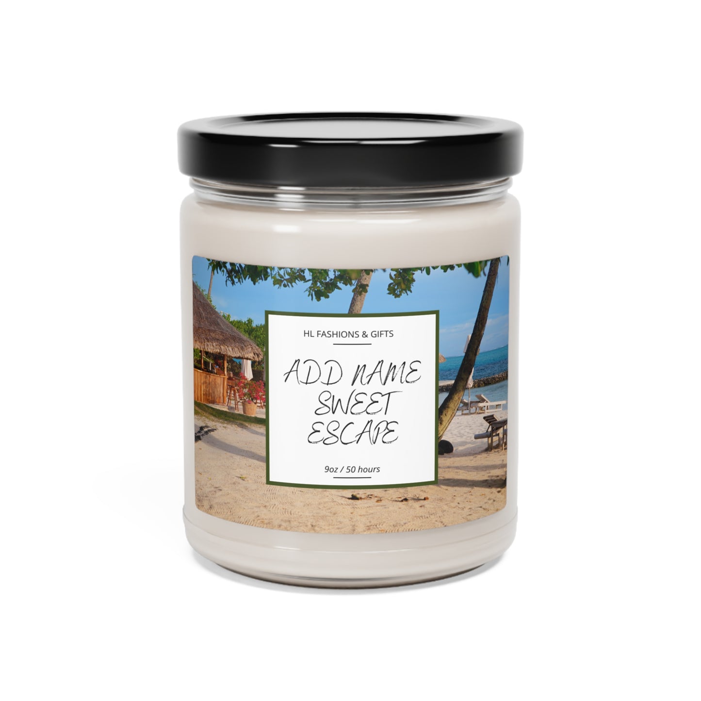 Custom Sweet Escape Soy Candle - Tropical Beach