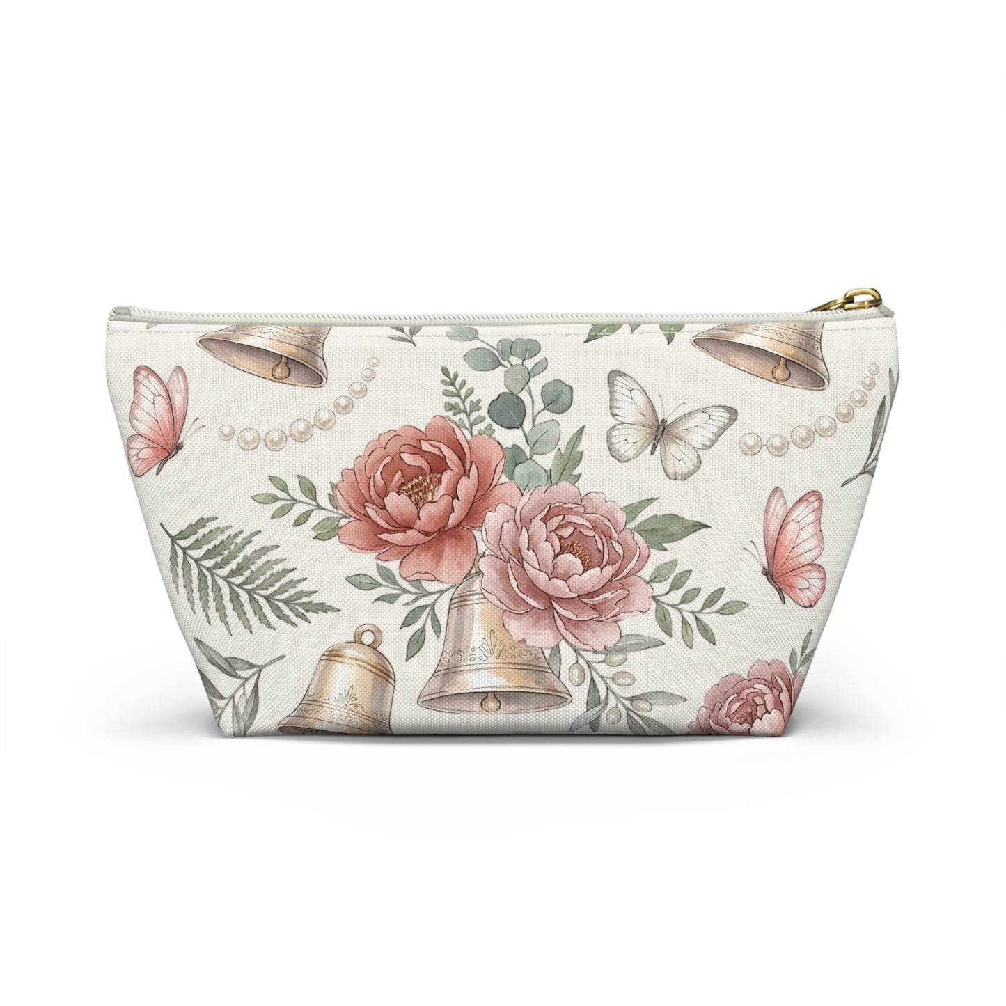 Floral Bells Accessory Pouch — Butterflies & Pearls Makeup Bag
