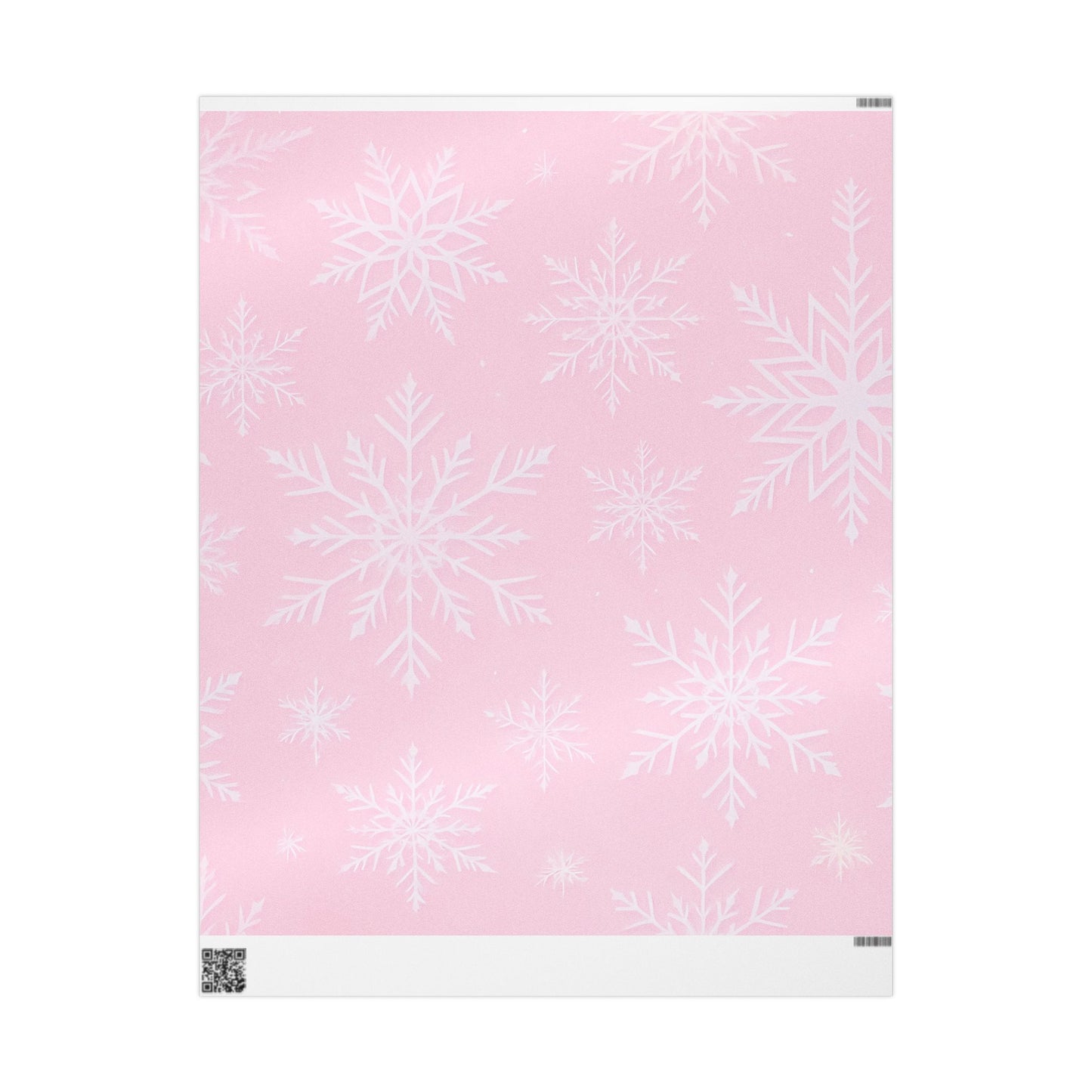 Pink Snowflake Wrapping Paper – Festive & Elegant Holiday Gift Wrap