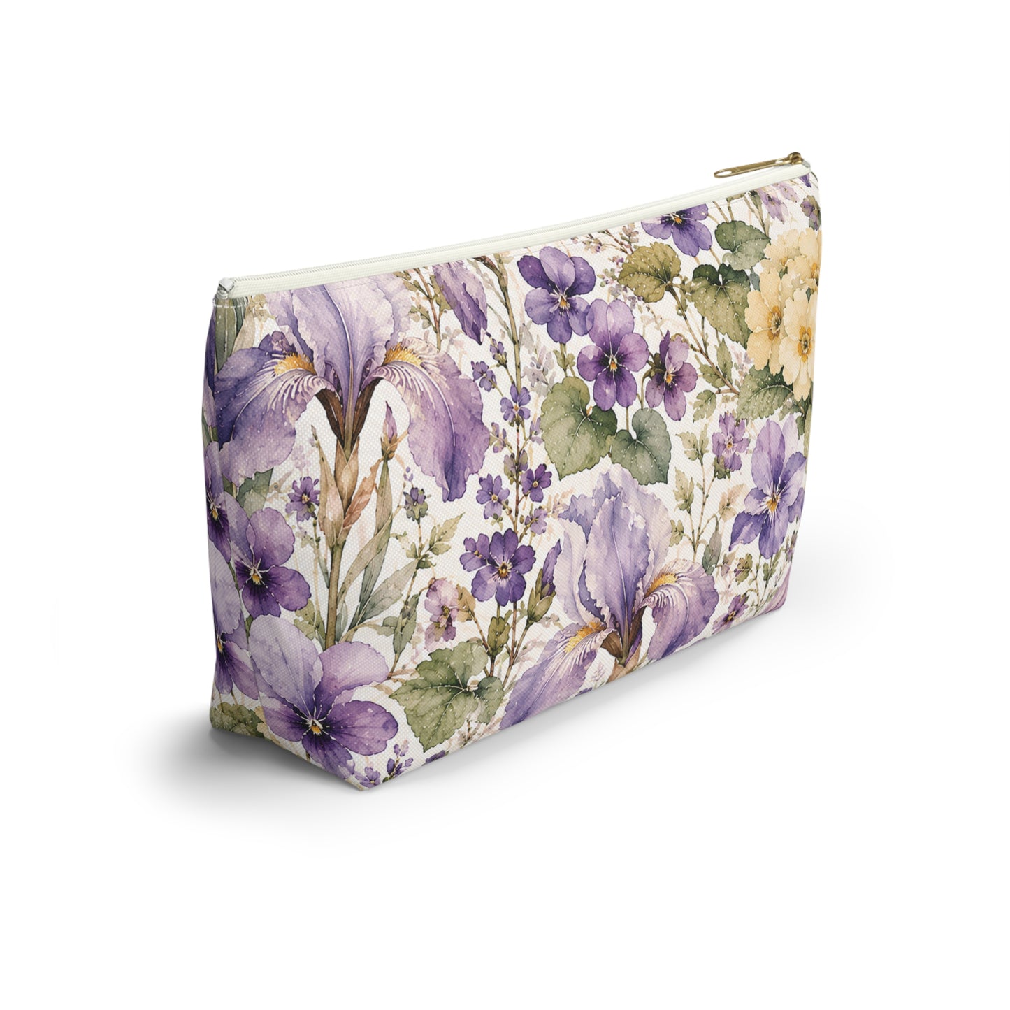 Floral Iris Accessory Pouch