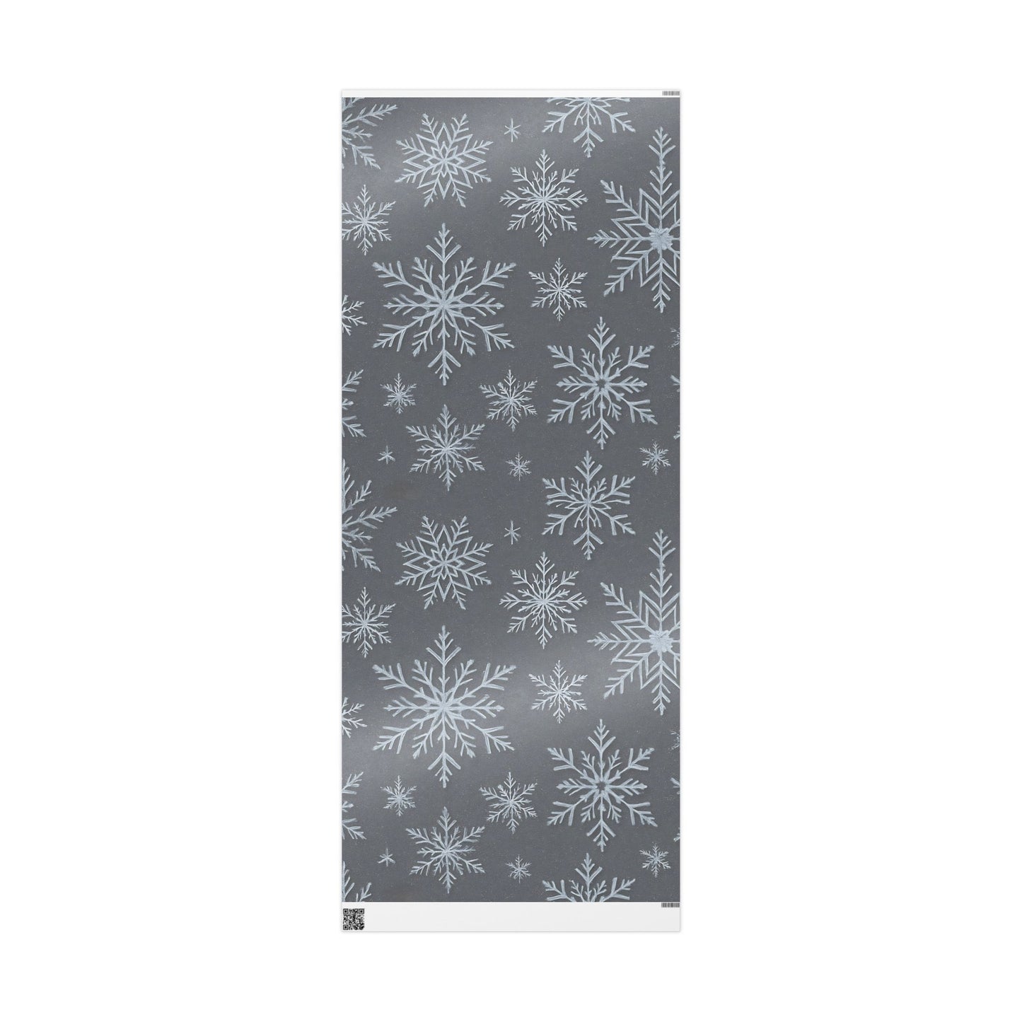 Gray Snowflake Wrapping Paper – Elegant Winter Holiday Gift Wrap