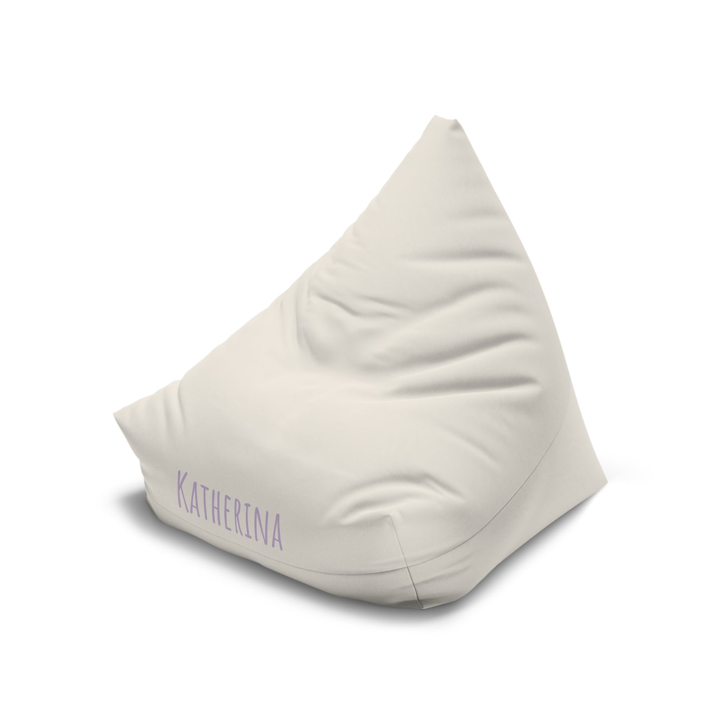 Personalized Kids Bean Bag Chair Cover — Custom Name (Pastel Lavender)