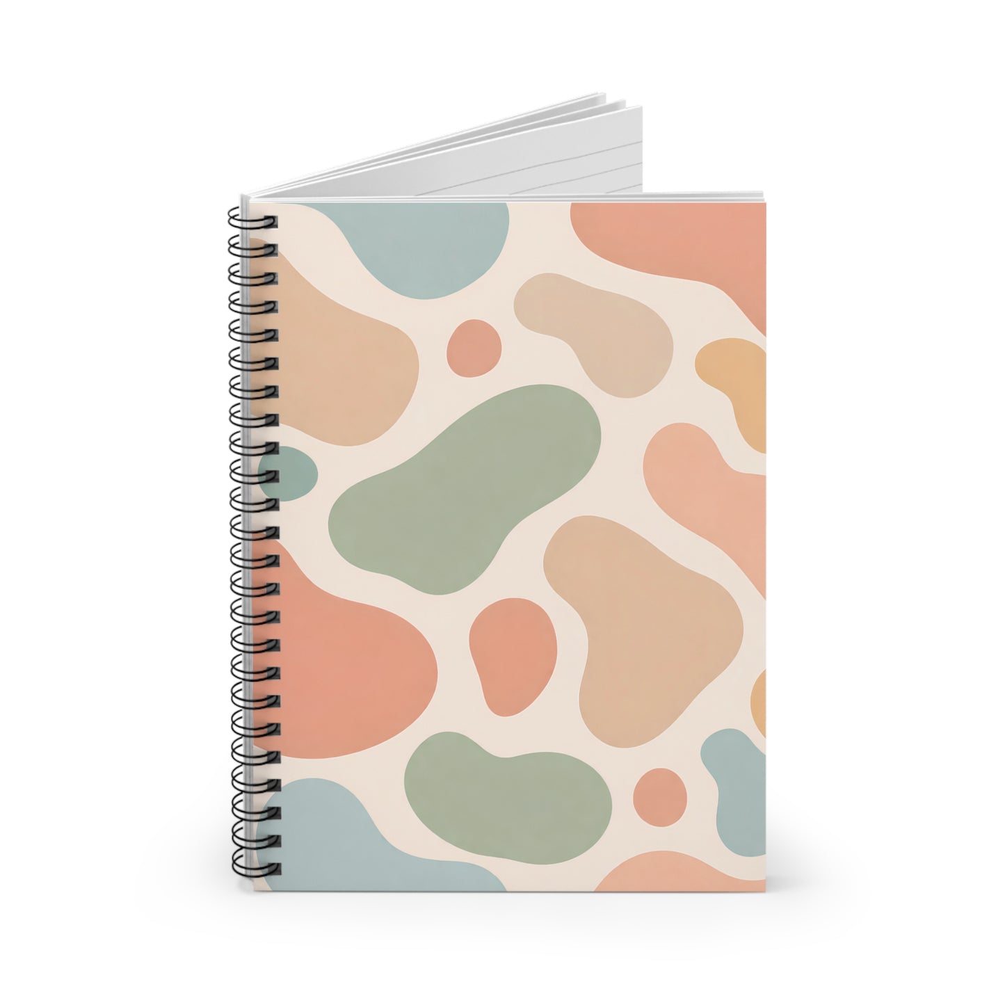 Abstract Pastel Pattern Spiral Notebook — Ruled Journal for Notes & Planning