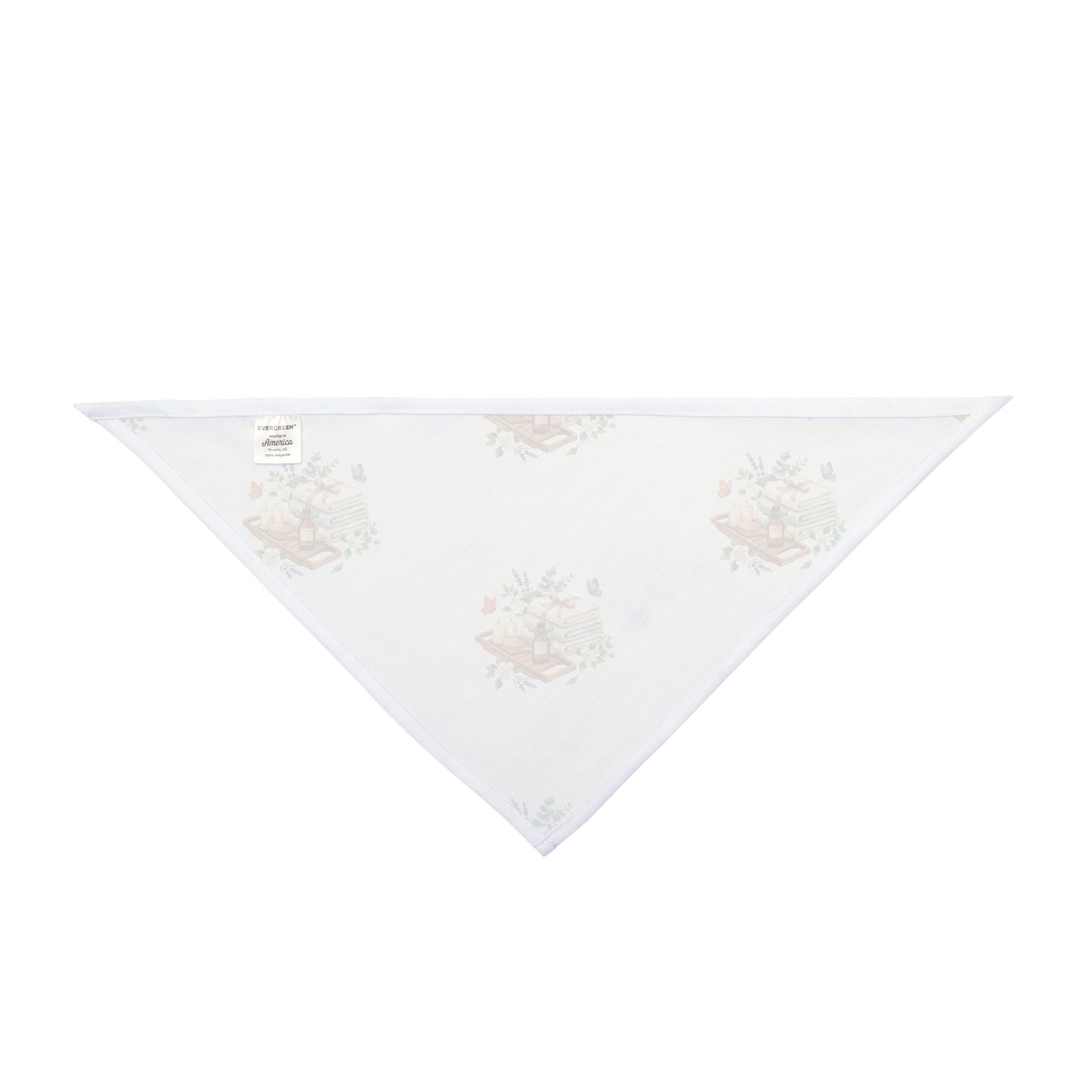 Spa Day Pet Bandana – Botanical Dog Bandana – Watercolor Self-Care Pet Scarf – Cozy Dog Bandana