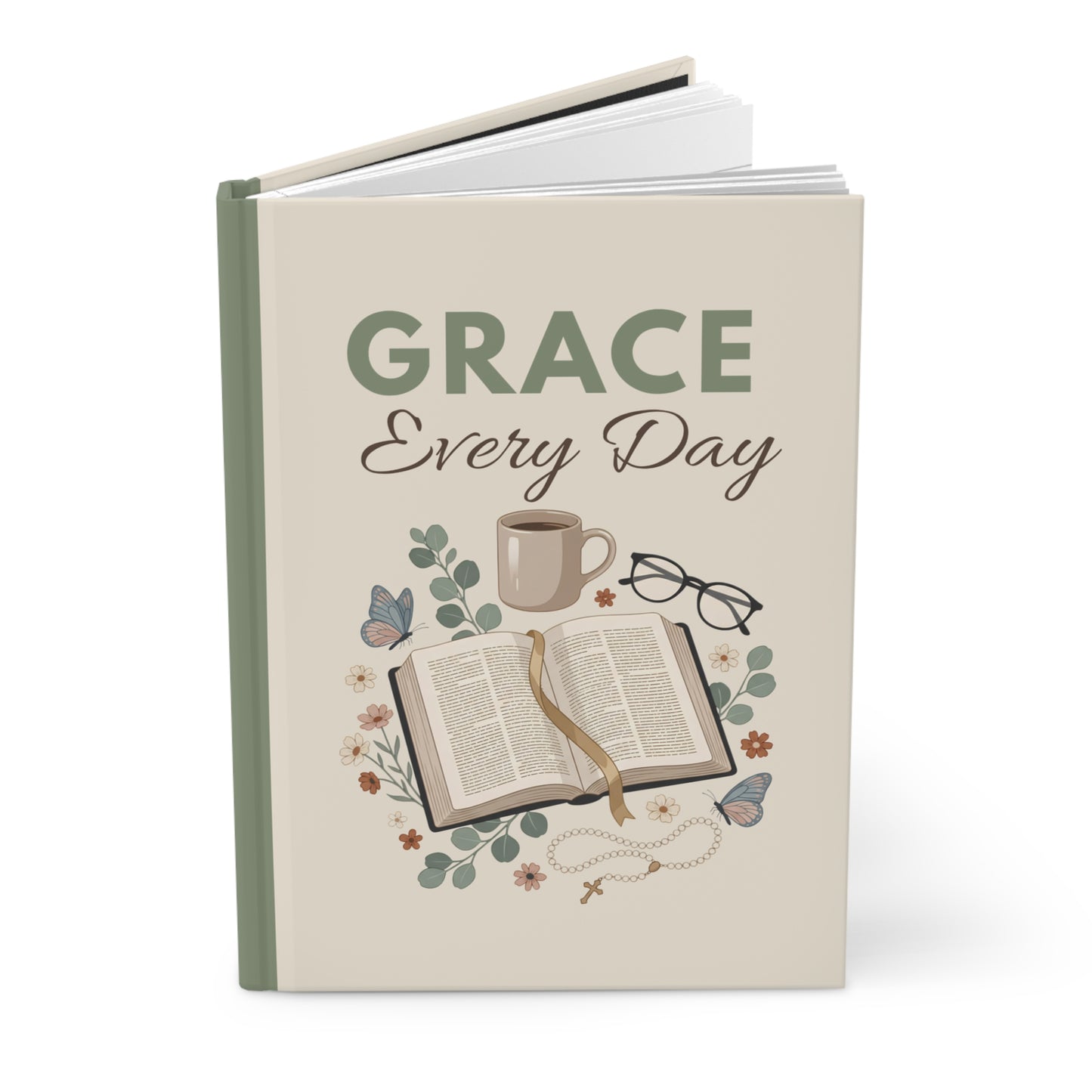 Grace Every Day Hardcover Journal — Faith Devotional Notebook for Prayer & Bible Study