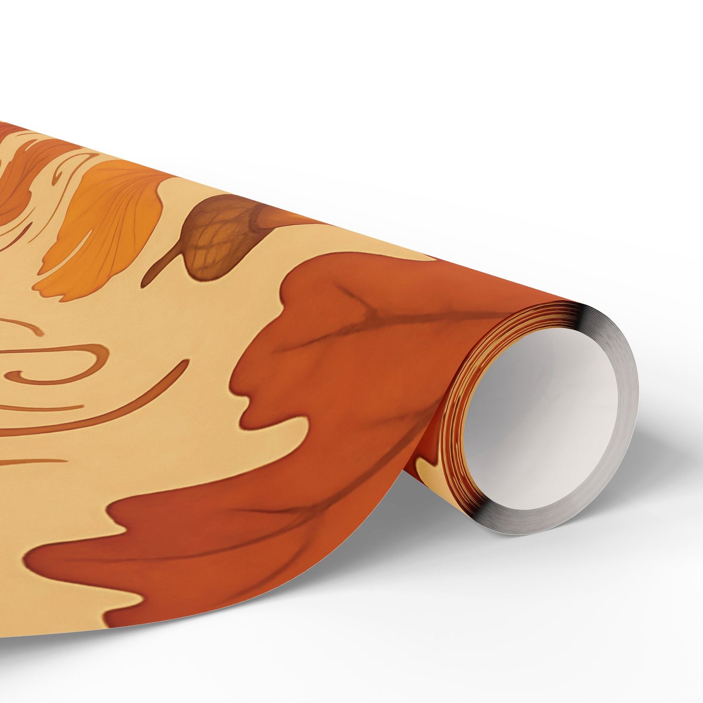 Autumn Leaves & Acorns Wrapping Paper – Fall Foliage Gift Wrap in Warm Earth Tones