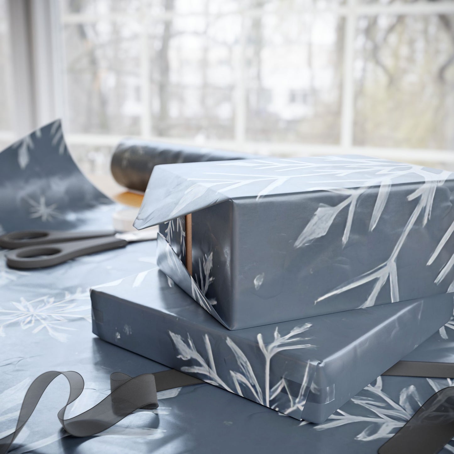 Elegant Snowflake Wrapping Paper – Winter Holiday Gift Wrap