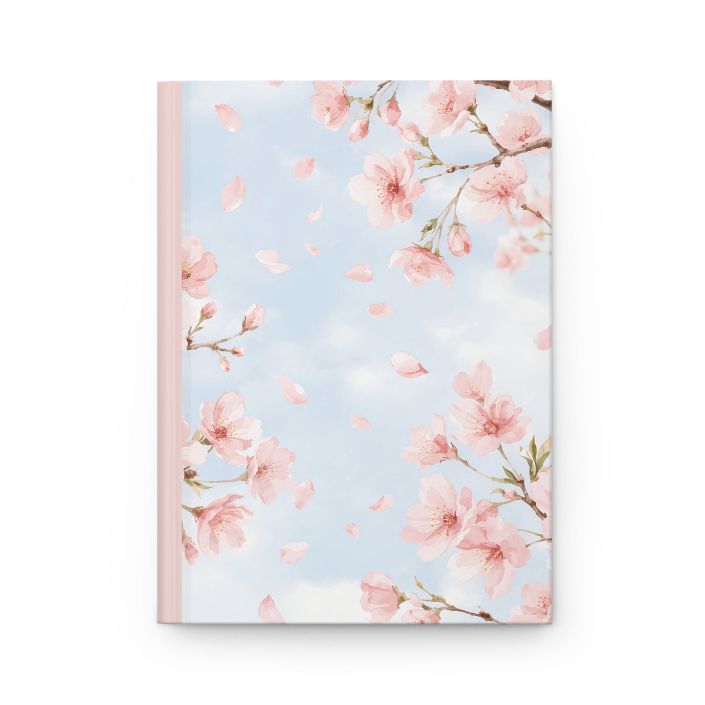Cherry Blossom Hardcover Journal — Floral Matte Notebook for Spring Writing & Gifts
