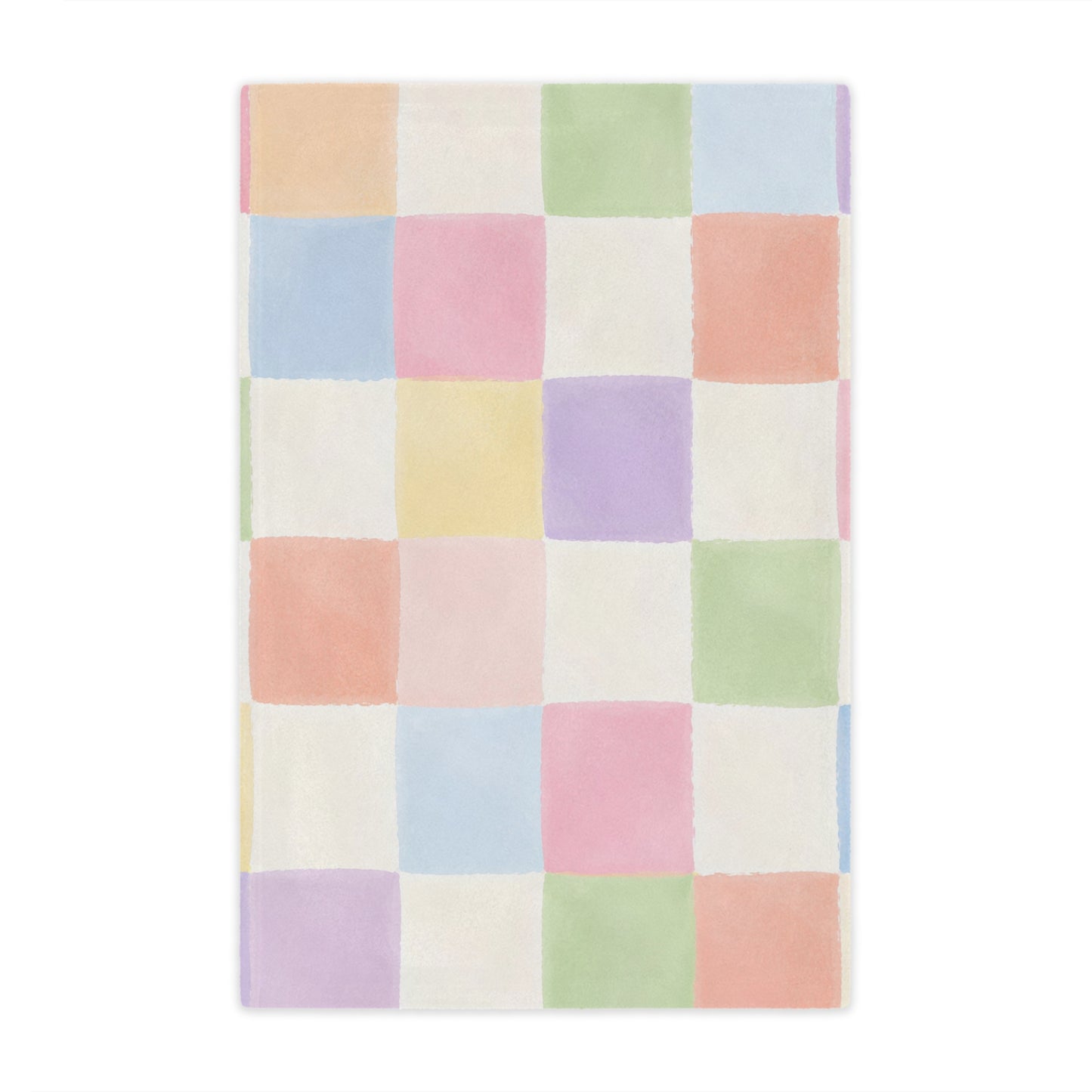 Pastel Checkered Minky Blanket — Soft Plush Throw for Nursery, Kids & Cozy Home
