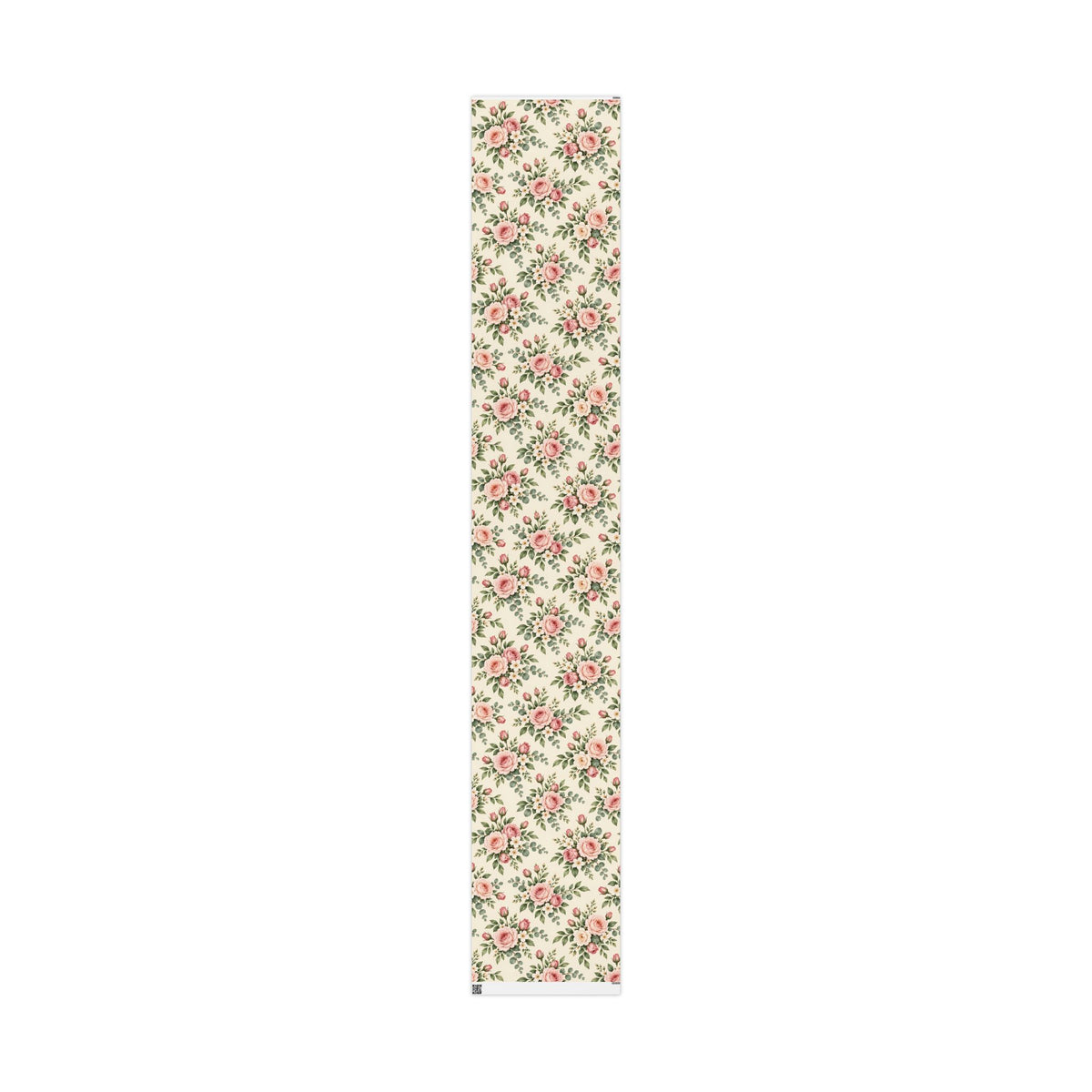 Floral Rose Wrapping Paper Roll — Vintage Pink Garden Gift Wrap