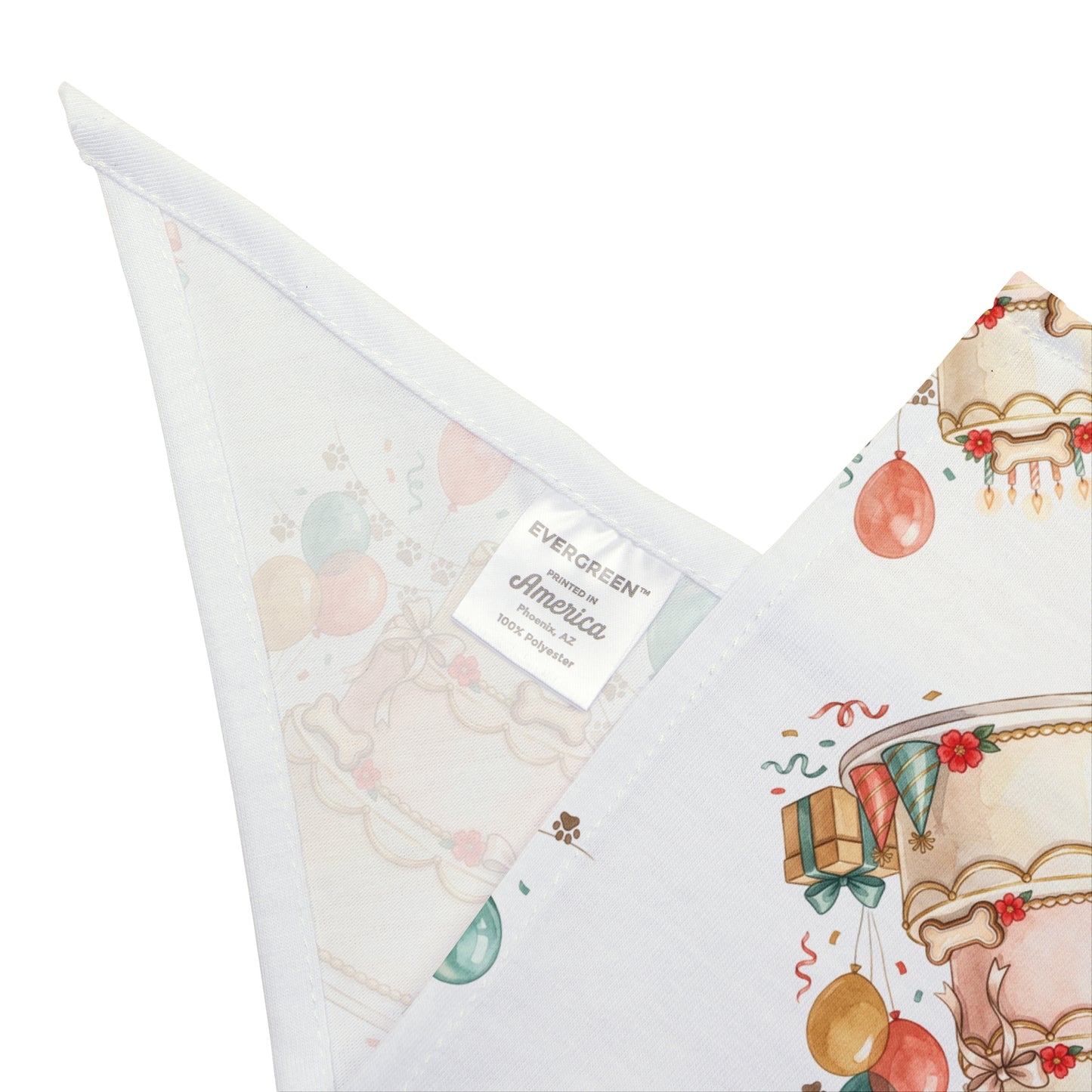 Birthday Cake Pet Bandana — Festive Pawty Accessory with Balloons