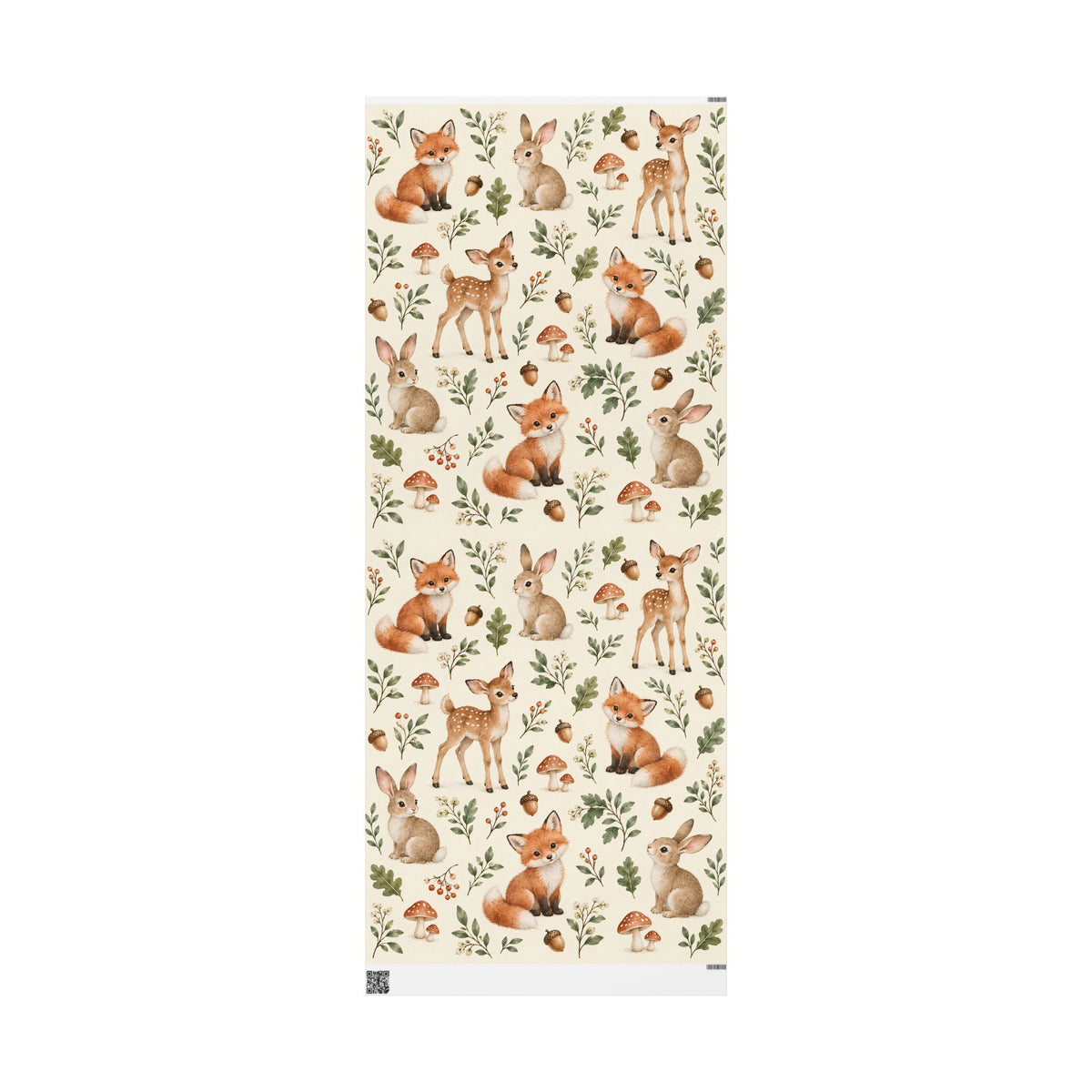 Fox & Foliage Wrapping Paper Roll — Autumn Woodland Gift Wrap