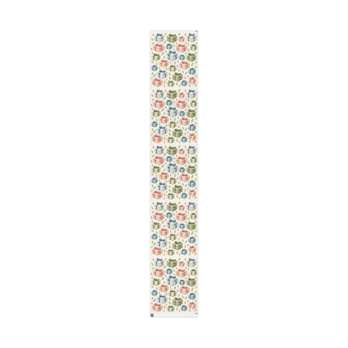 Floral Gift Wrap Roll — Pastel Presents & Bows Wrapping Paper