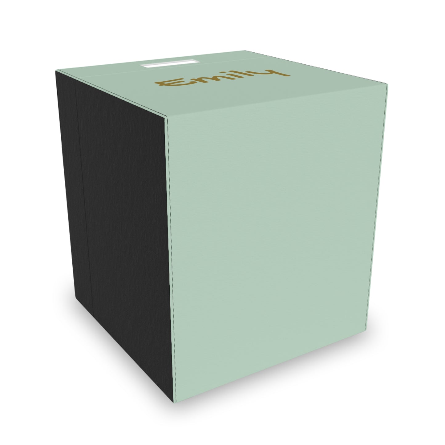 Personalized Felt Storage Box — Custom Name Mint Organizer for Kids’ Toys & Shelves