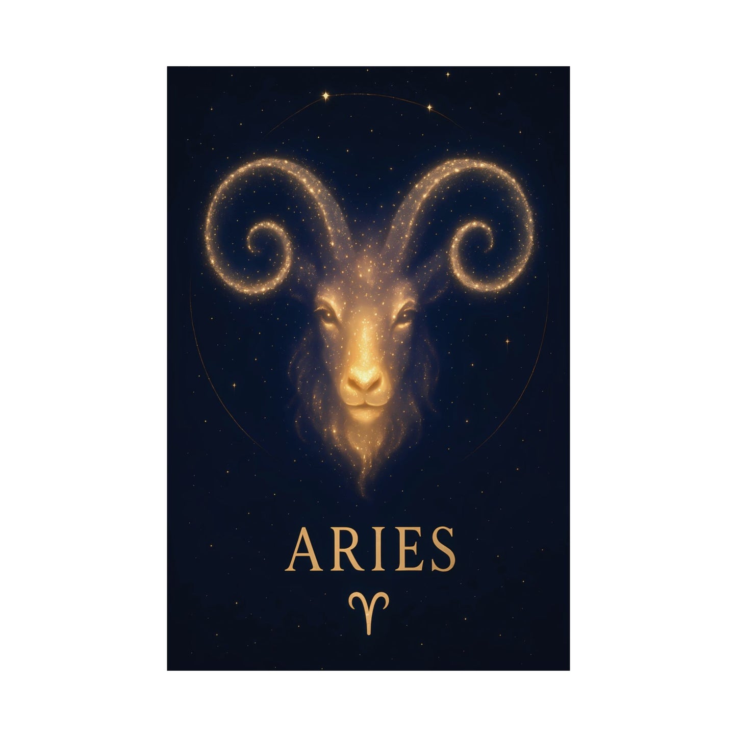 Aries Zodiac Constellation Matte Poster – Celestial Astrology Wall Art Print (Multiple Sizes)
