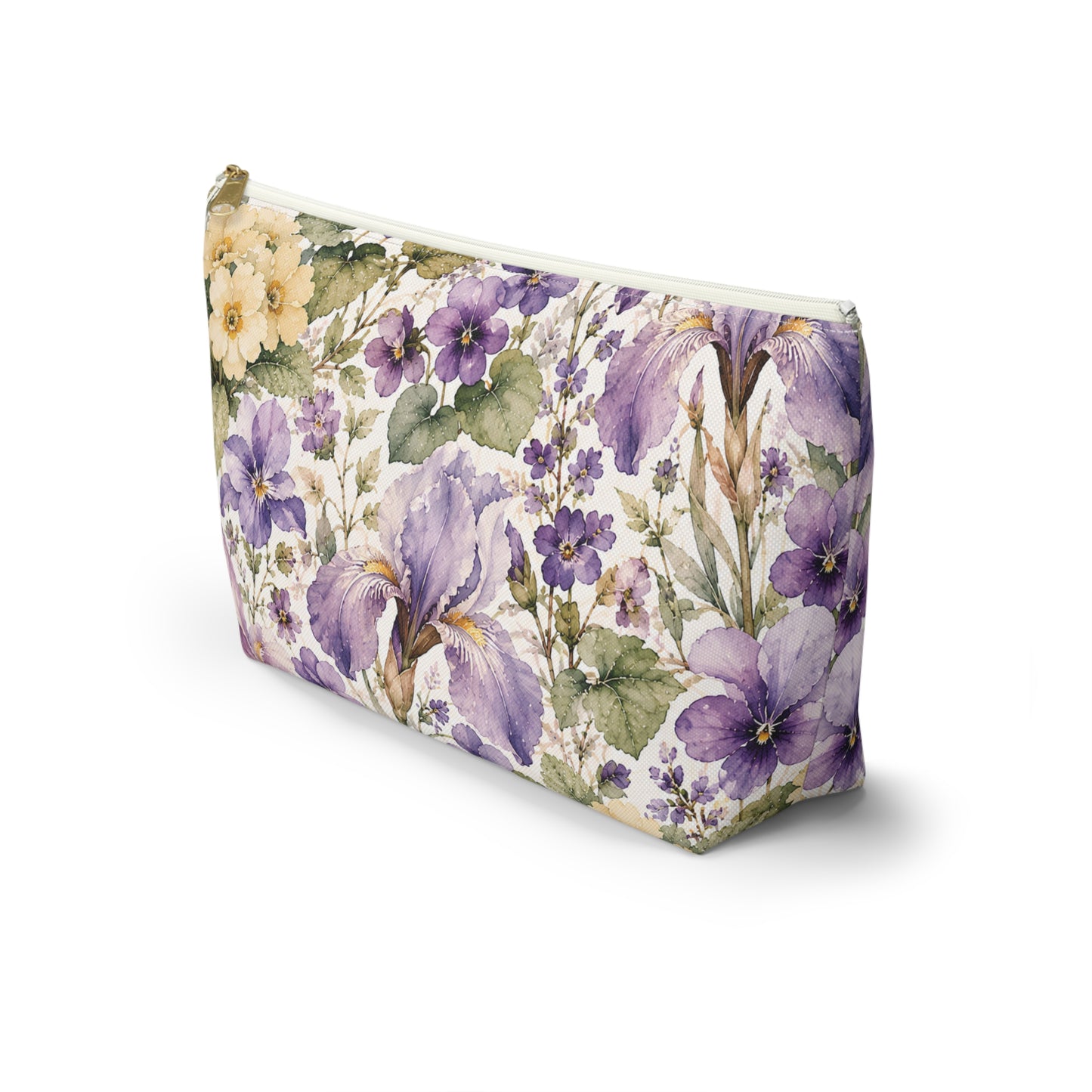 Floral Iris Accessory Pouch