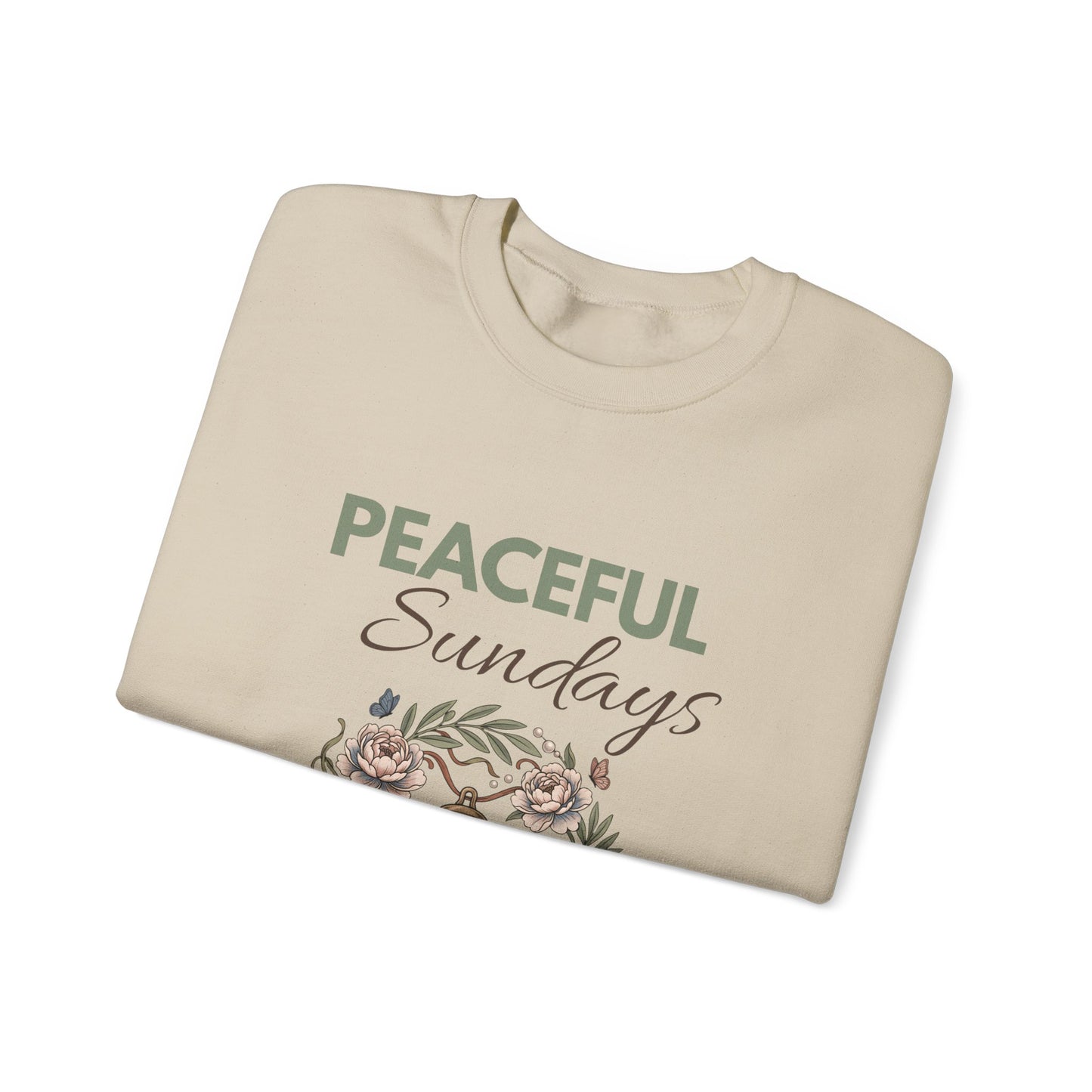 Peaceful Sundays Sweatshirt — Floral Bell Cozy Crewneck