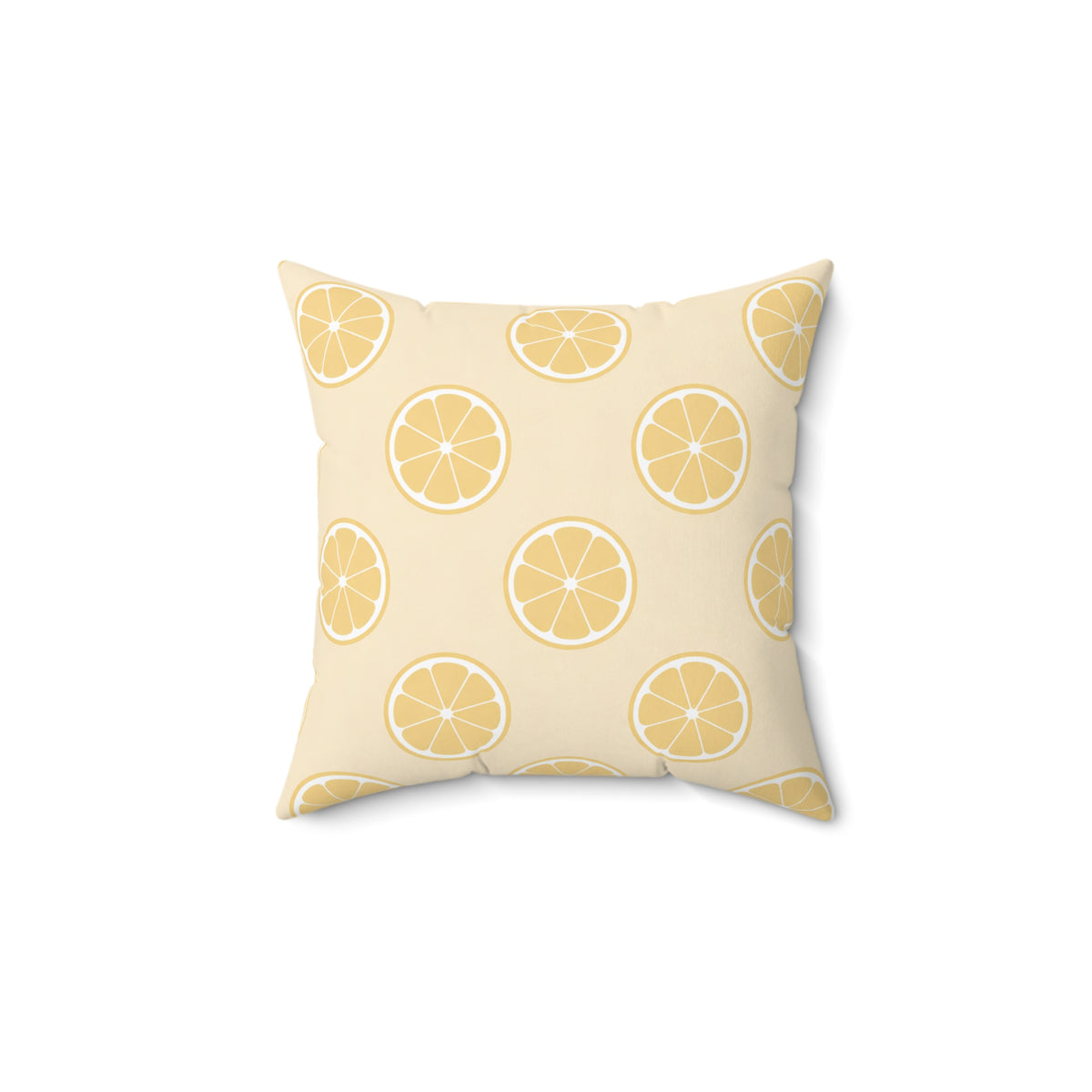 Lemon Slice Decorative Pillow — Sunny Citrus Pattern Throw Pillow