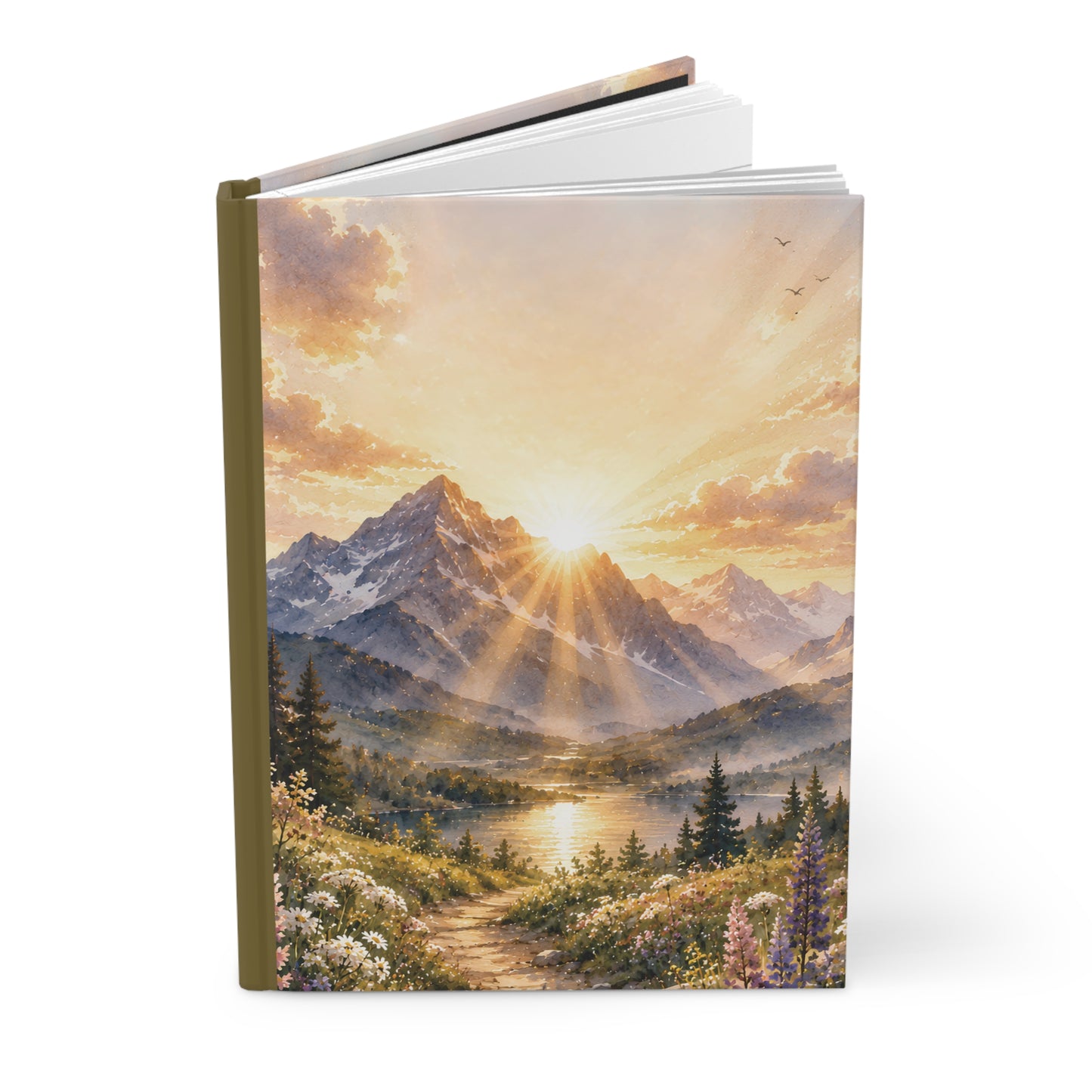 Mountain Sunrise Hardcover Journal — Scenic Nature Notebook for Hiking & Gratitude