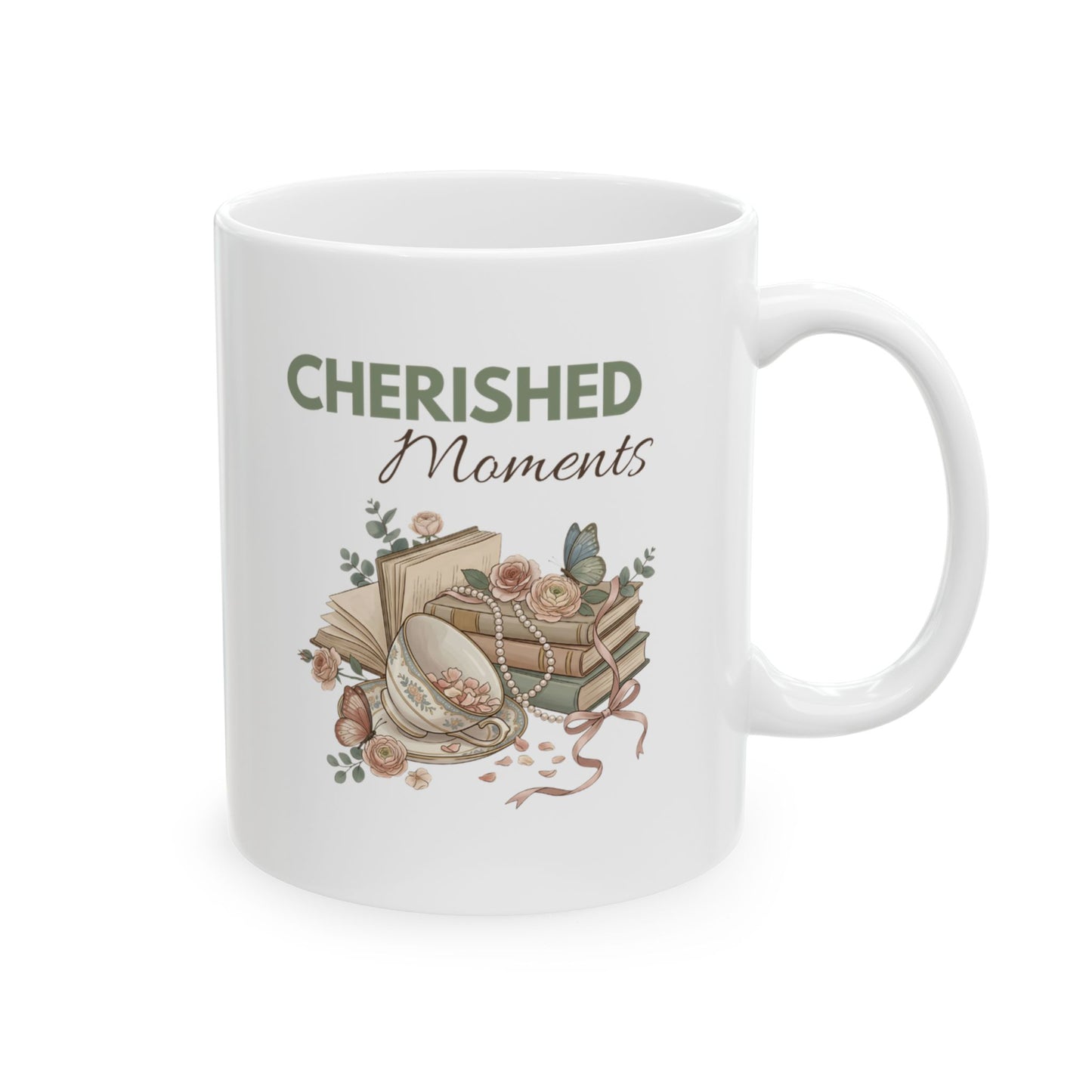 Cherished Moments Floral Ceramic Mug (11oz & 15oz)