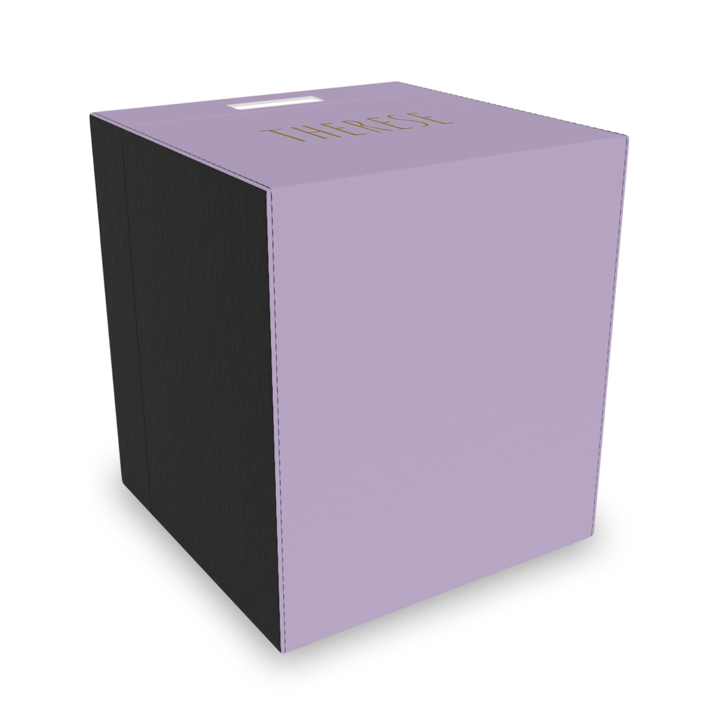 Personalized Felt Storage Box — Lavender Name Bin (e.g., "Therese")