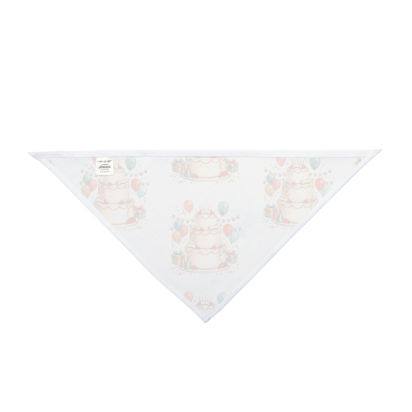 Birthday Cake Pet Bandana — Festive Pawty Accessory with Balloons