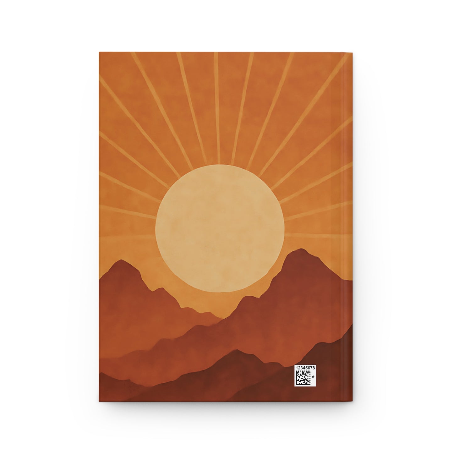 Desert Sunrise Hardcover Journal – Warm Earth Tones & Retro Mountain Design