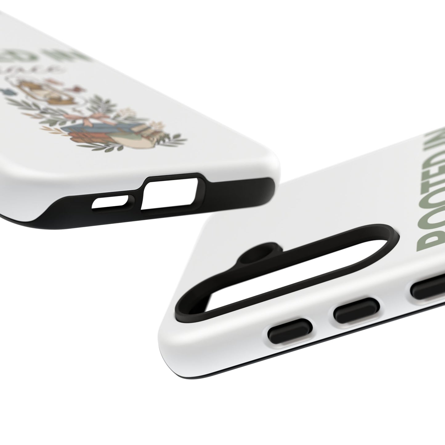 Rooted in Grace Phone Case — Floral Lantern Christian Protective Cover