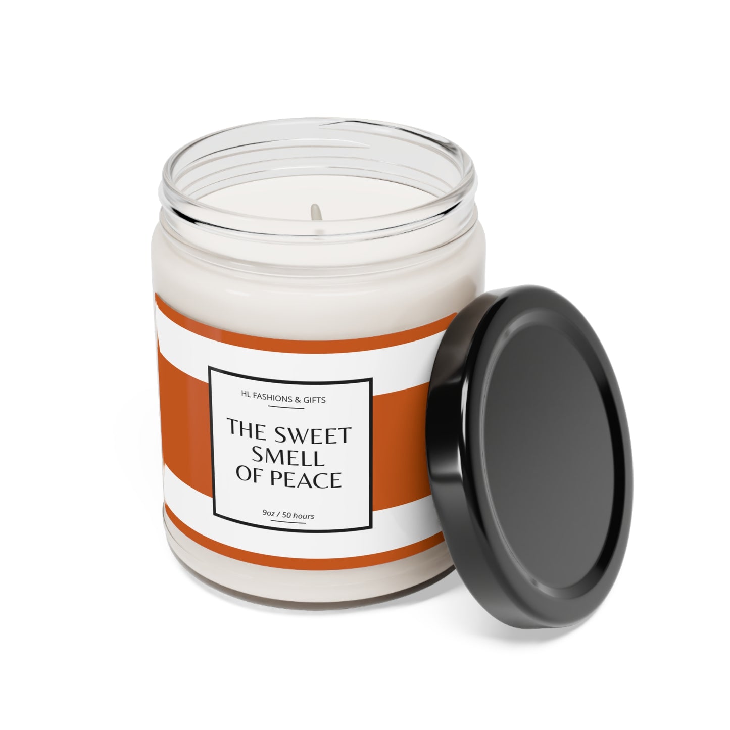 The Sweet Smell of Peace Soy Candle - Burnt Orange Label