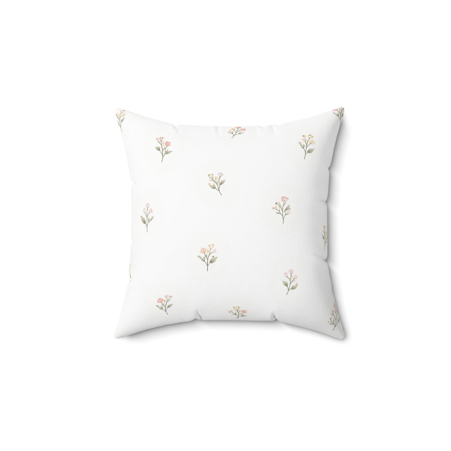 Floral Ditsy Pillow — Minimal Pink Flower Decorative Cushion