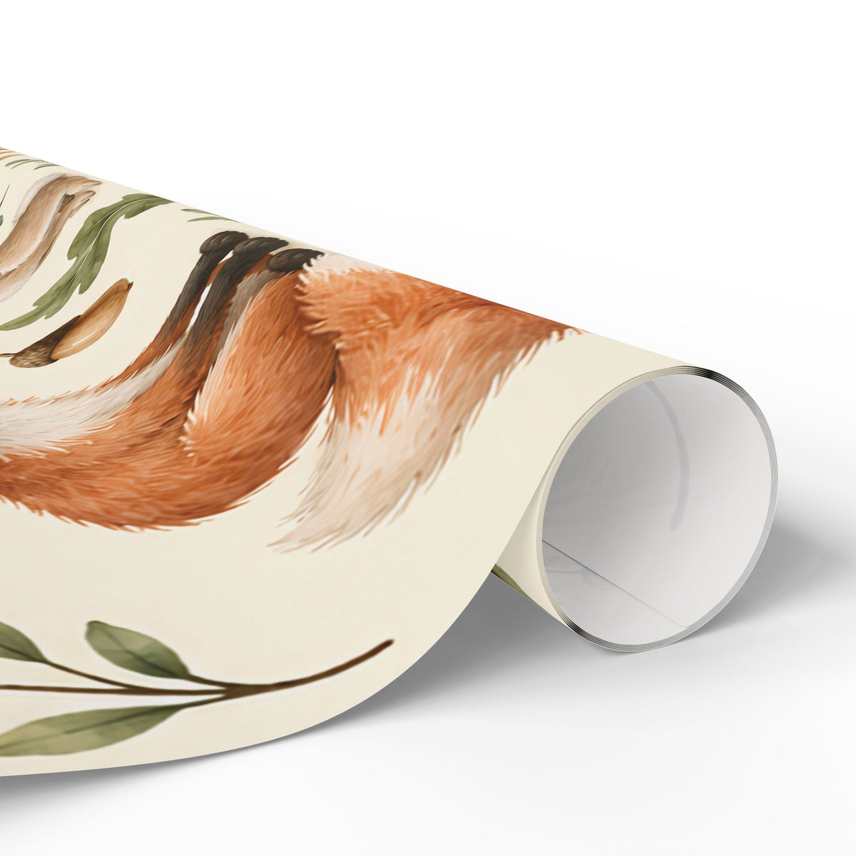 Fox & Foliage Wrapping Paper Roll — Autumn Woodland Gift Wrap