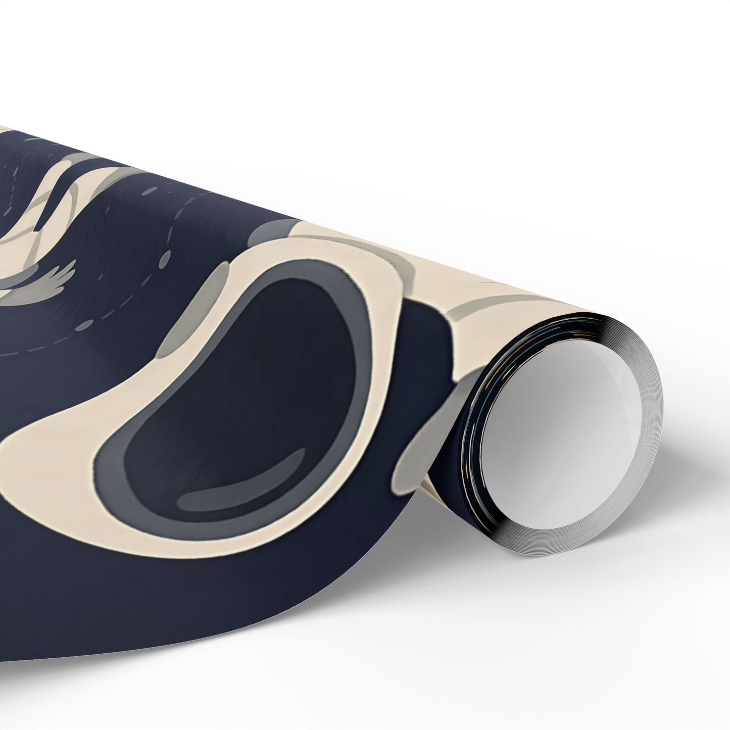 Space Explorers Wrapping Paper – Astronauts, Aliens & UFOs on Navy Starry Sky