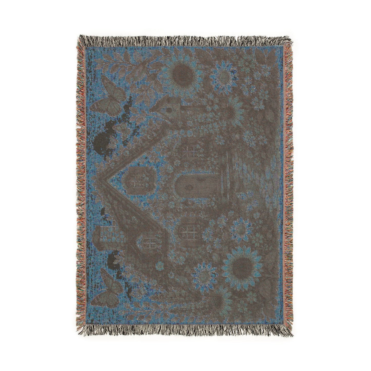 Cottage Garden Woven Blanket — Cozy Floral House Throw