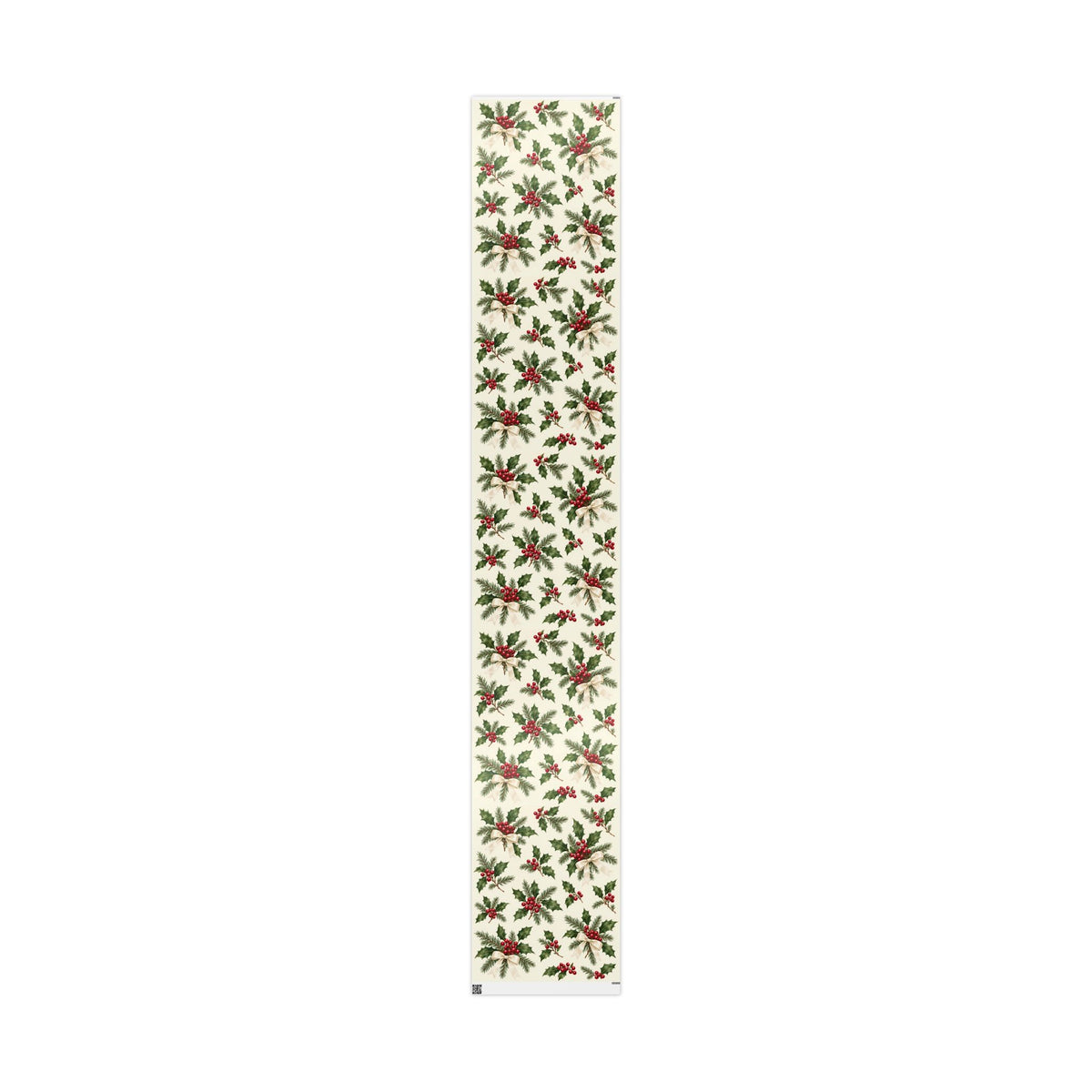 Christmas Pine & Holly Gift Wrapping Paper Roll