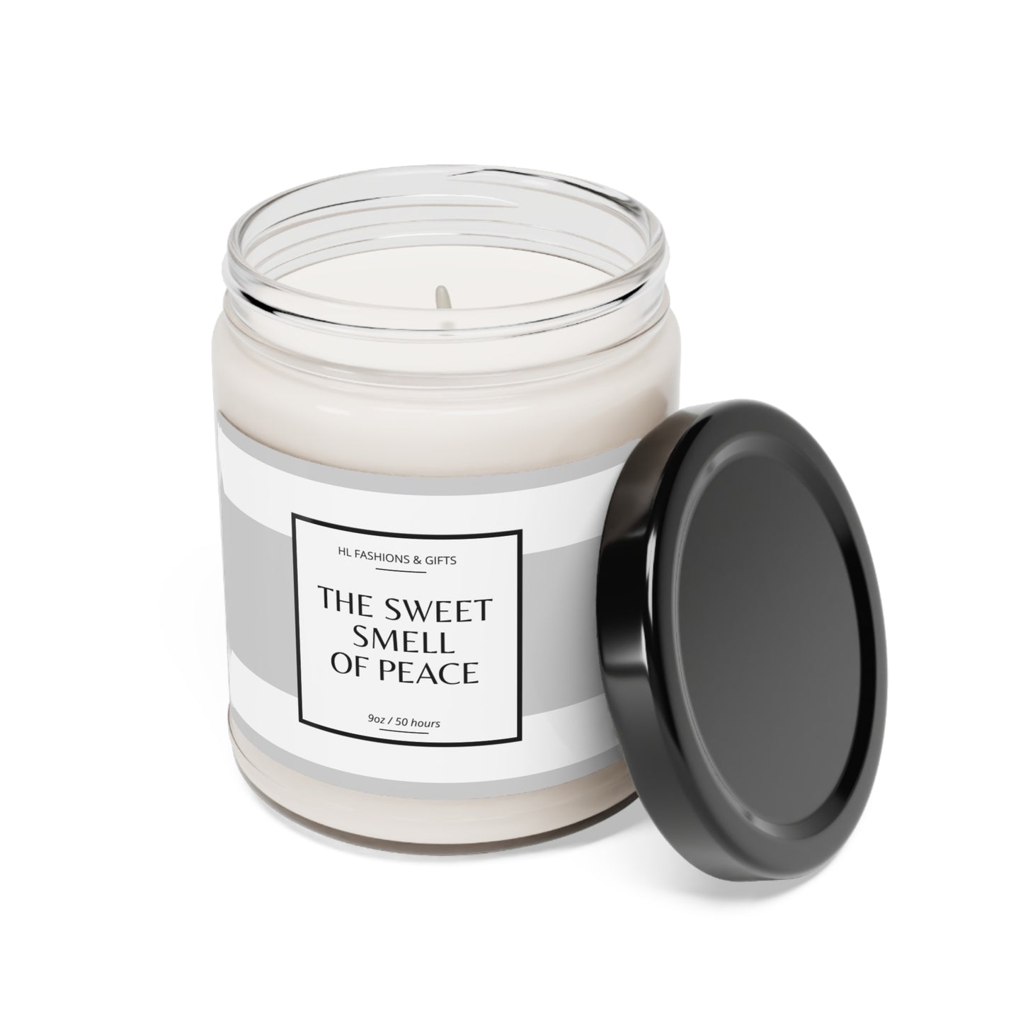 The Sweet Smell of Peace Soy Candle - Soft Gray Label