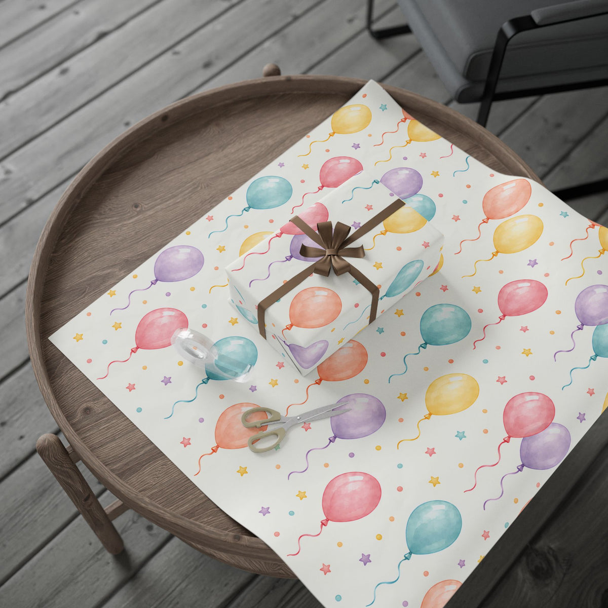 Balloon Confetti Wrapping Paper