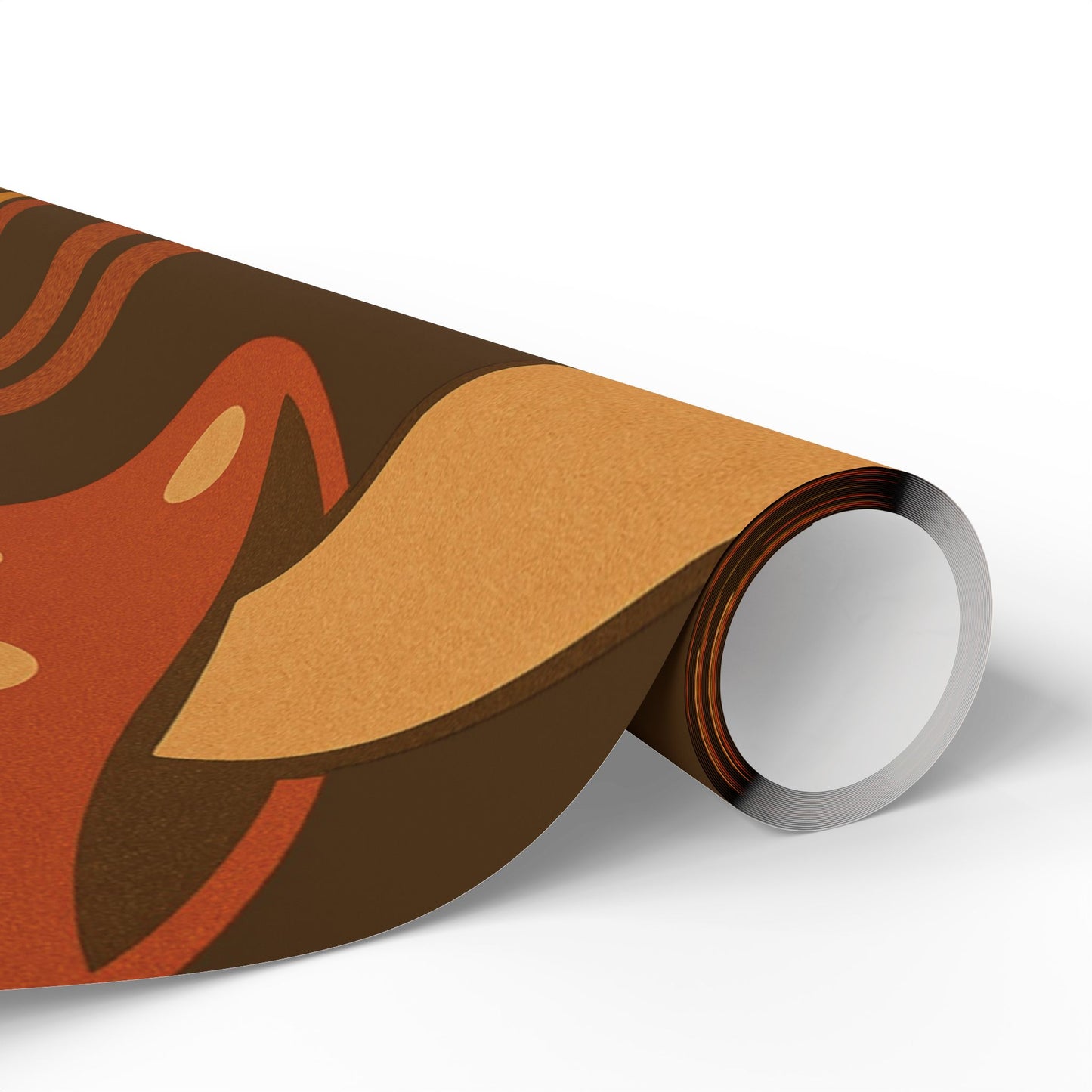 Groovy Retro Mushrooms & Flowers Wrapping Paper – 70s Style Earth Tone Gift Wrap