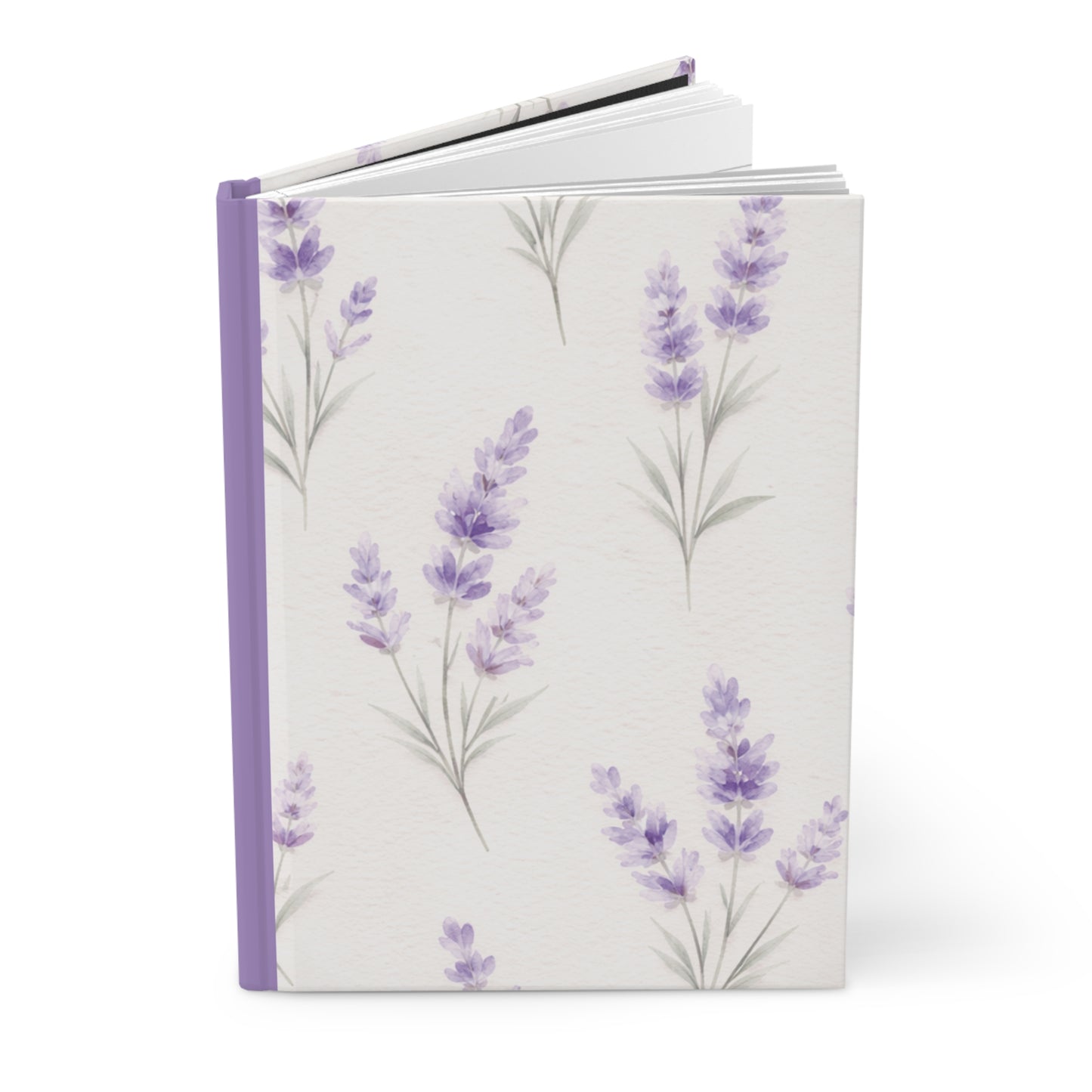 Lavender Sprig Hardcover Journal — Floral Matte Notebook for Notes & Gratitude