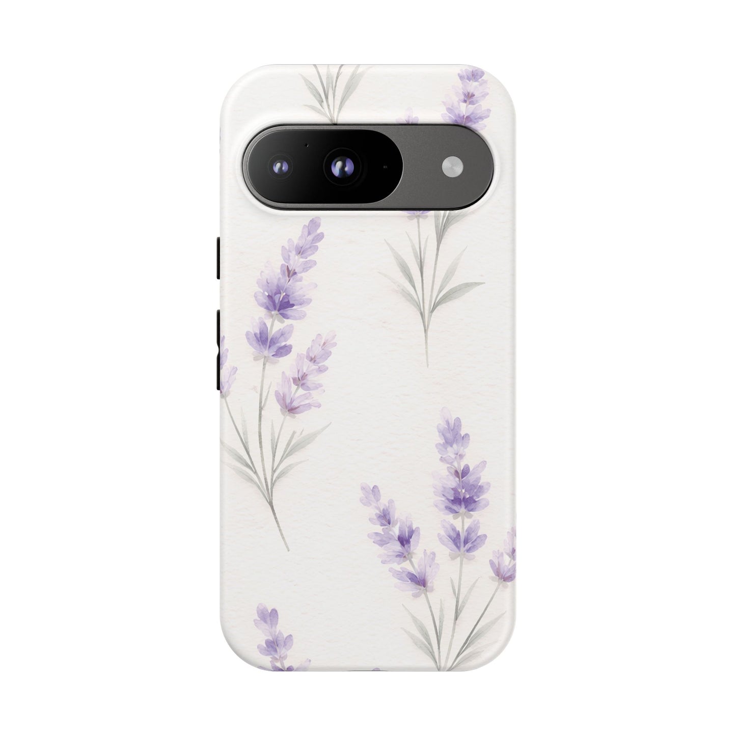 Lavender Floral Phone Case — Protective Tough Case with Purple Botanical Print